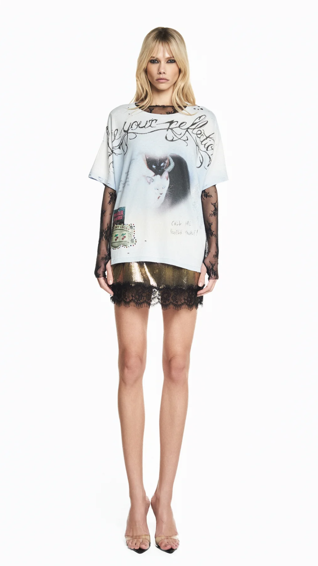 Camiseta Face Your Reflection Azul Claro
