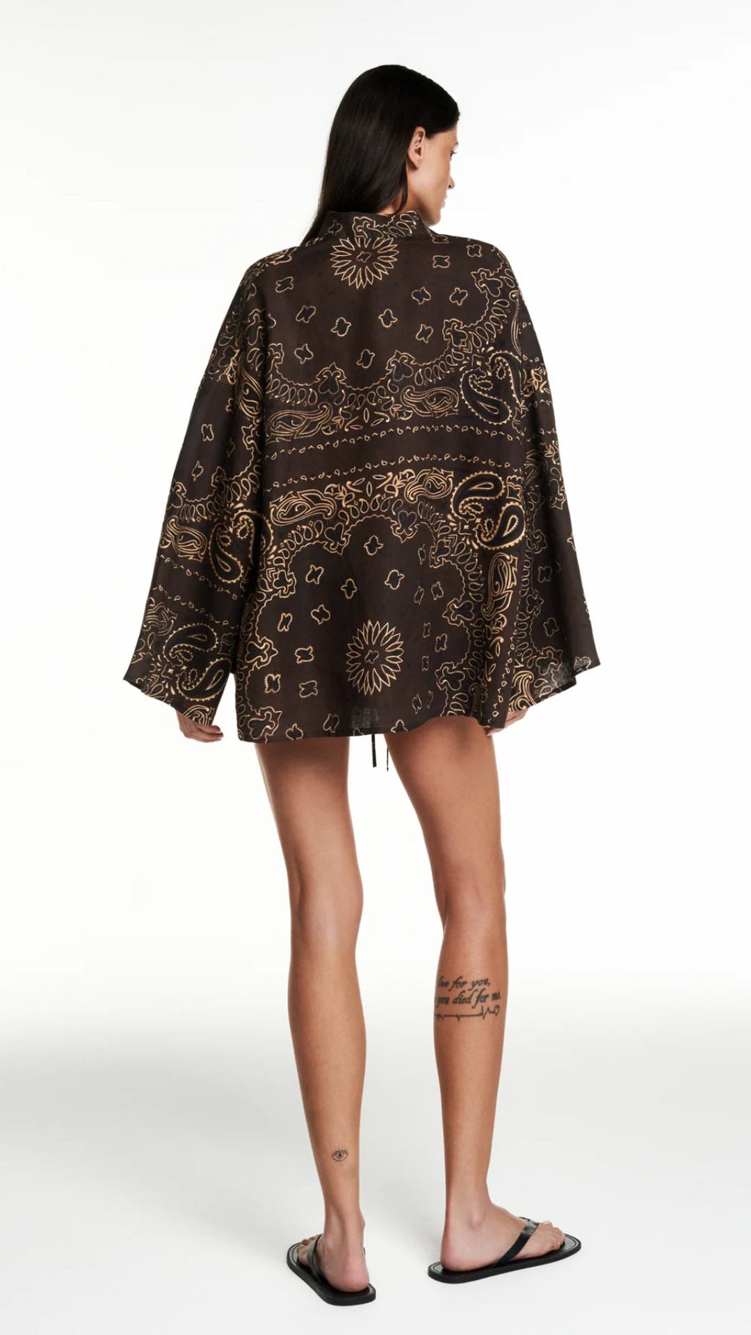 Bata Linho Bandana Marrom