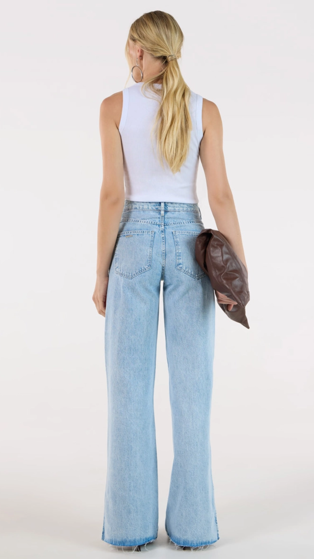 Calça Flare em Denim Azul Vital