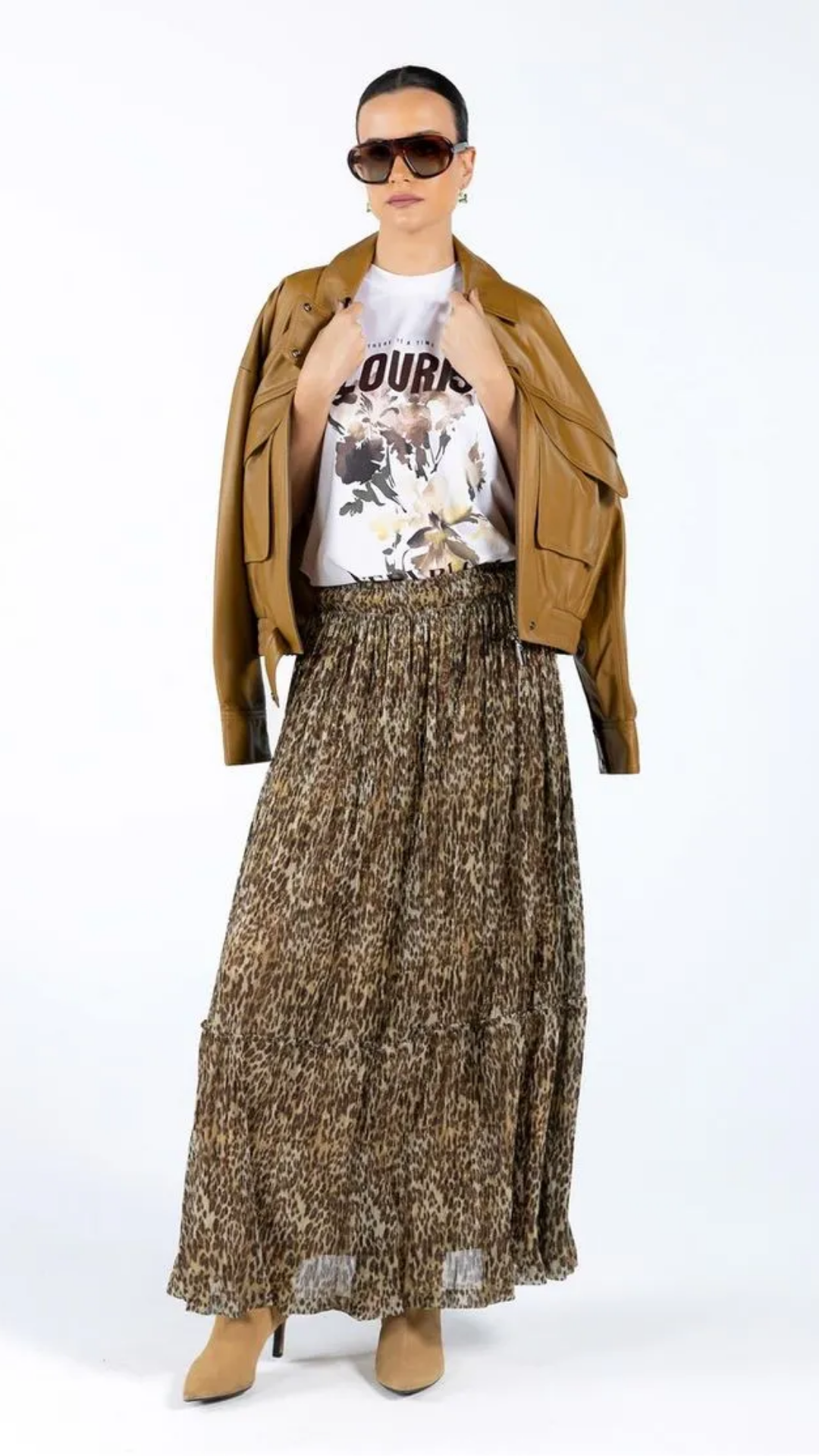 Saia Longa Animal Print