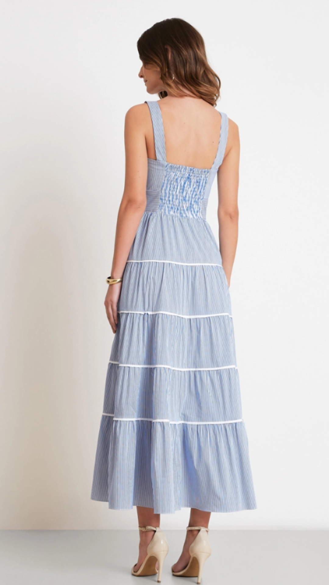 Vestido Longo Maritime Azul