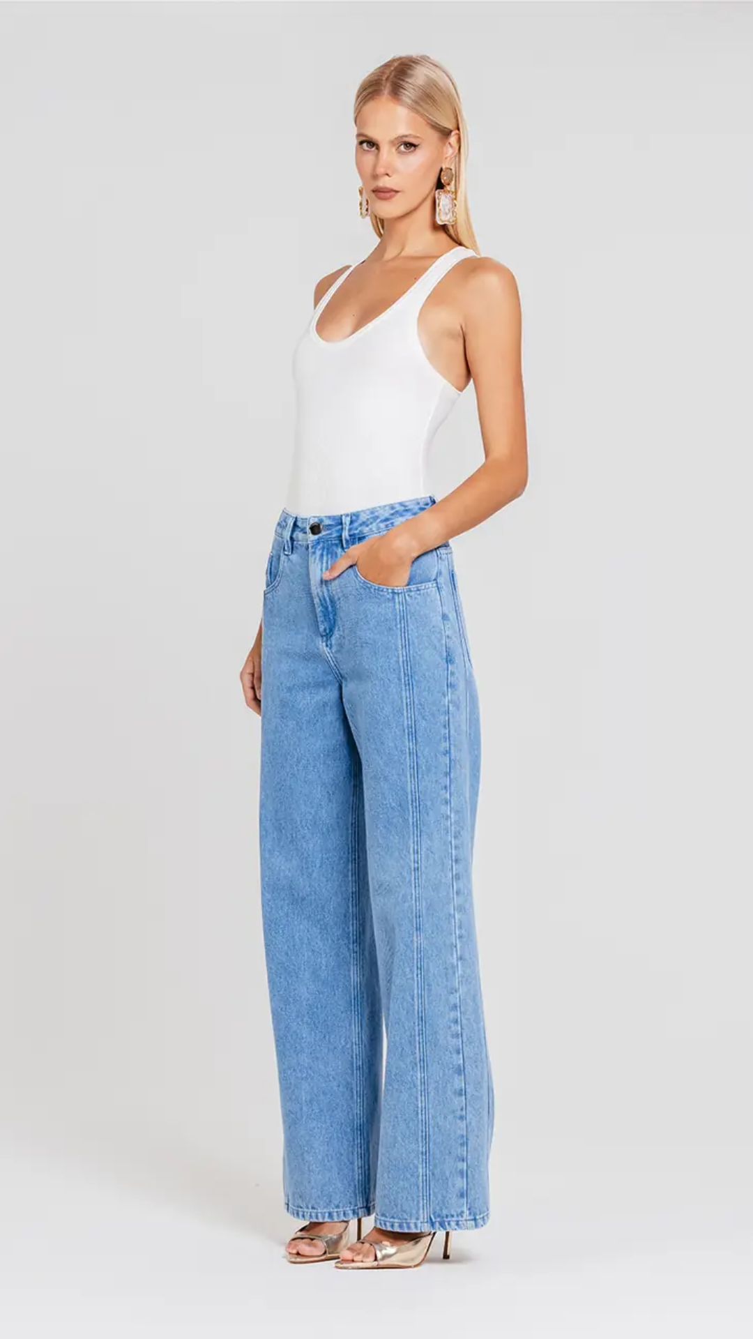 Calça Micaela Jeans Médio