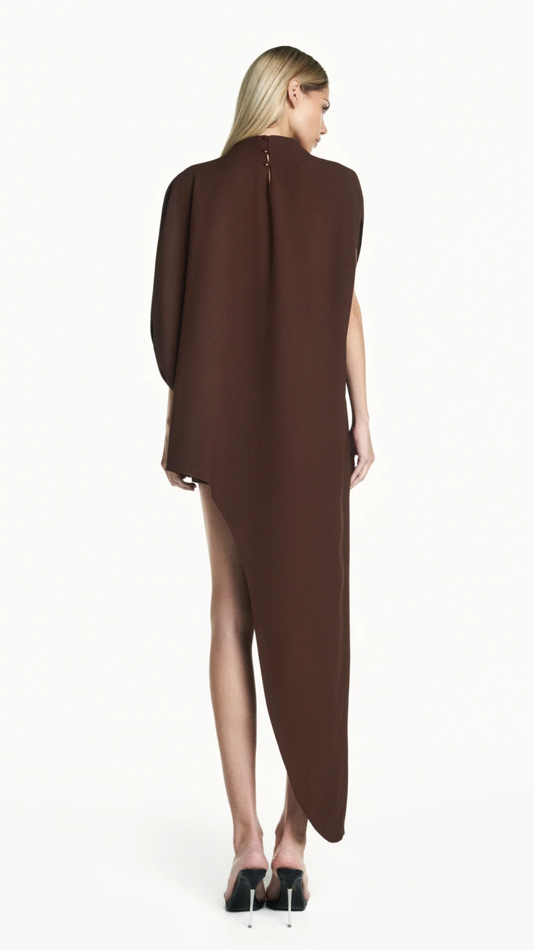 Blusa Kaftan Assimétrica Patou Marrom