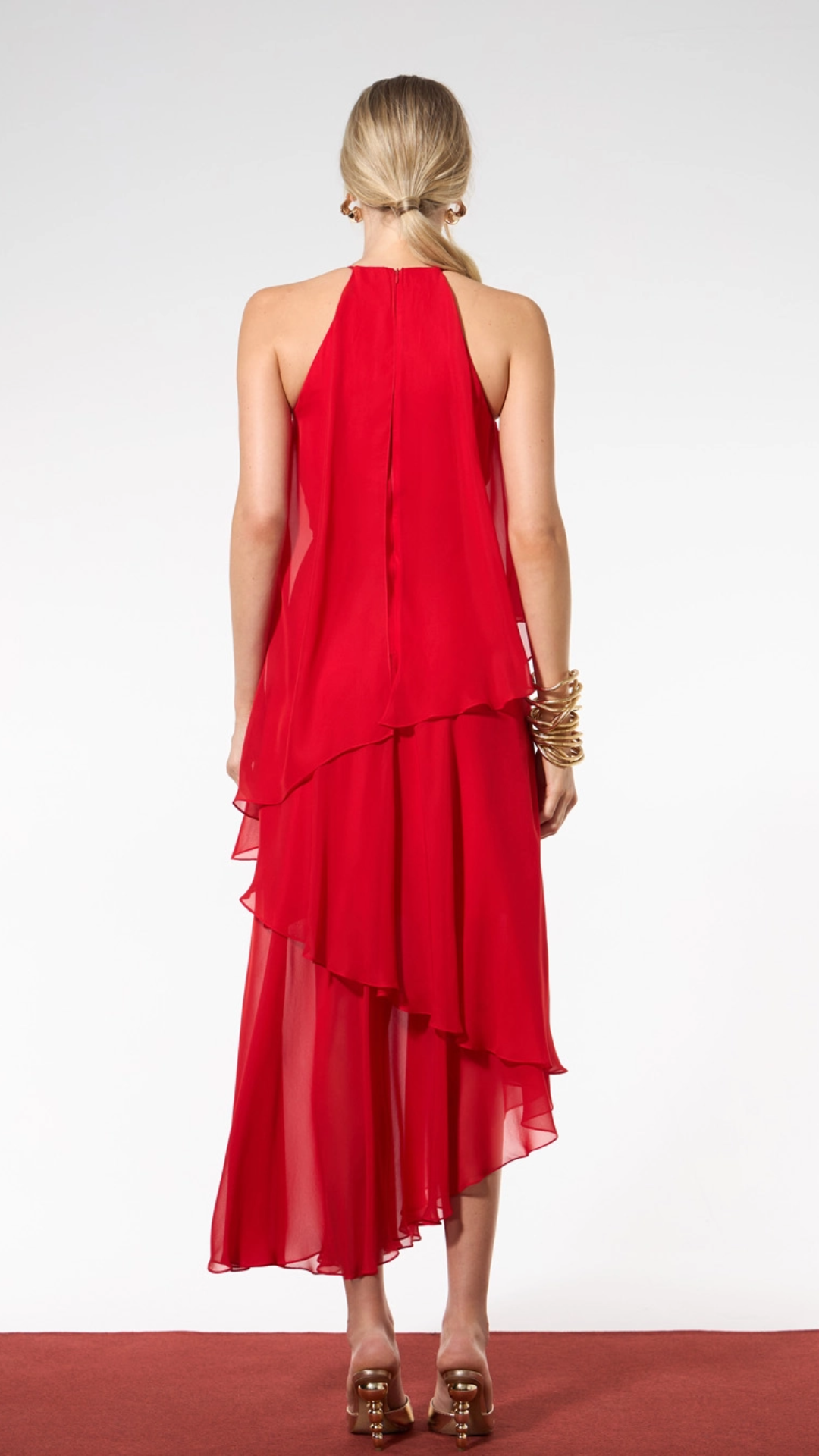 Vestido Midi Camadas Assimétricas Sparkl