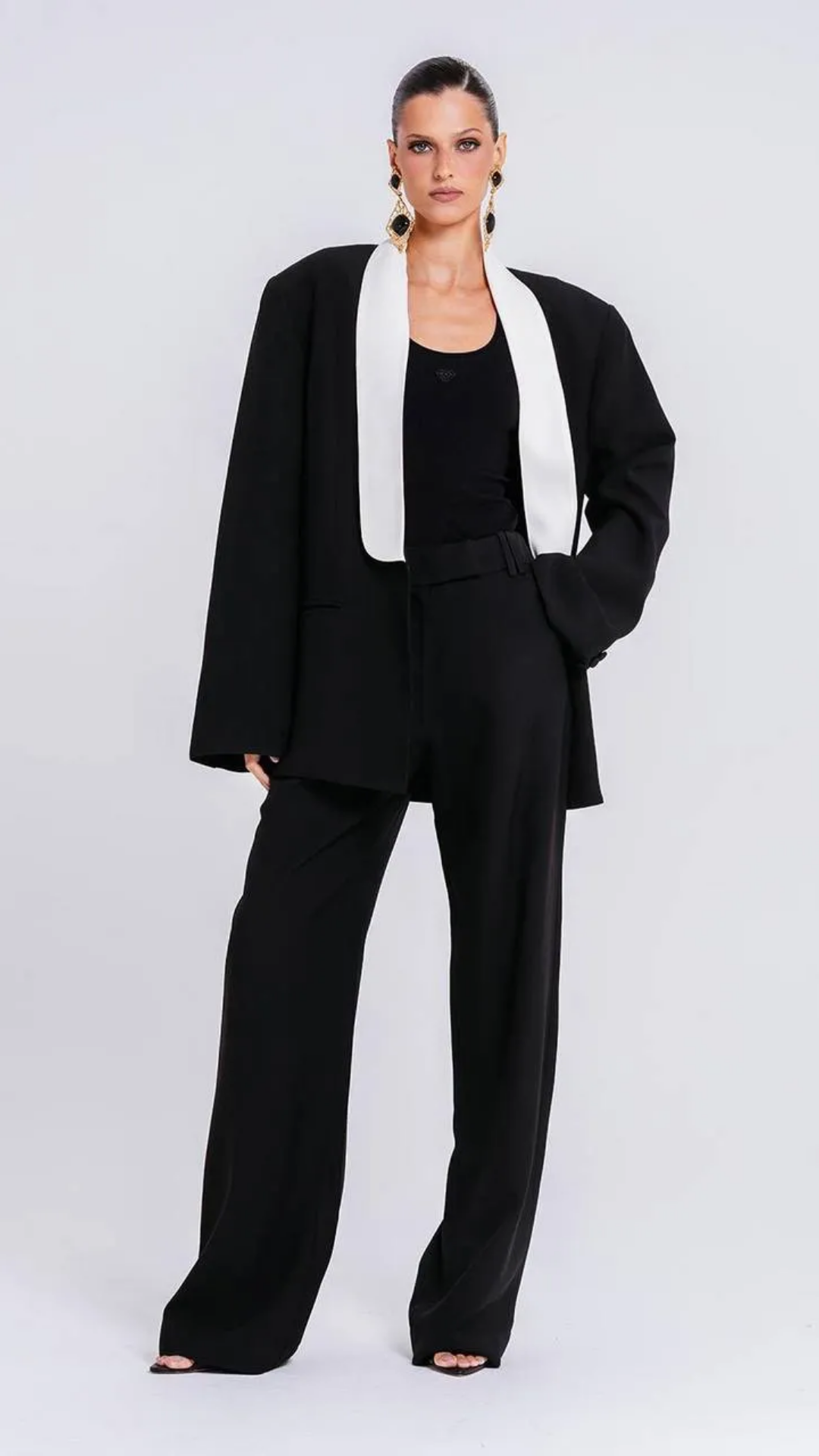 Blazer Lizie Preto/Marfim