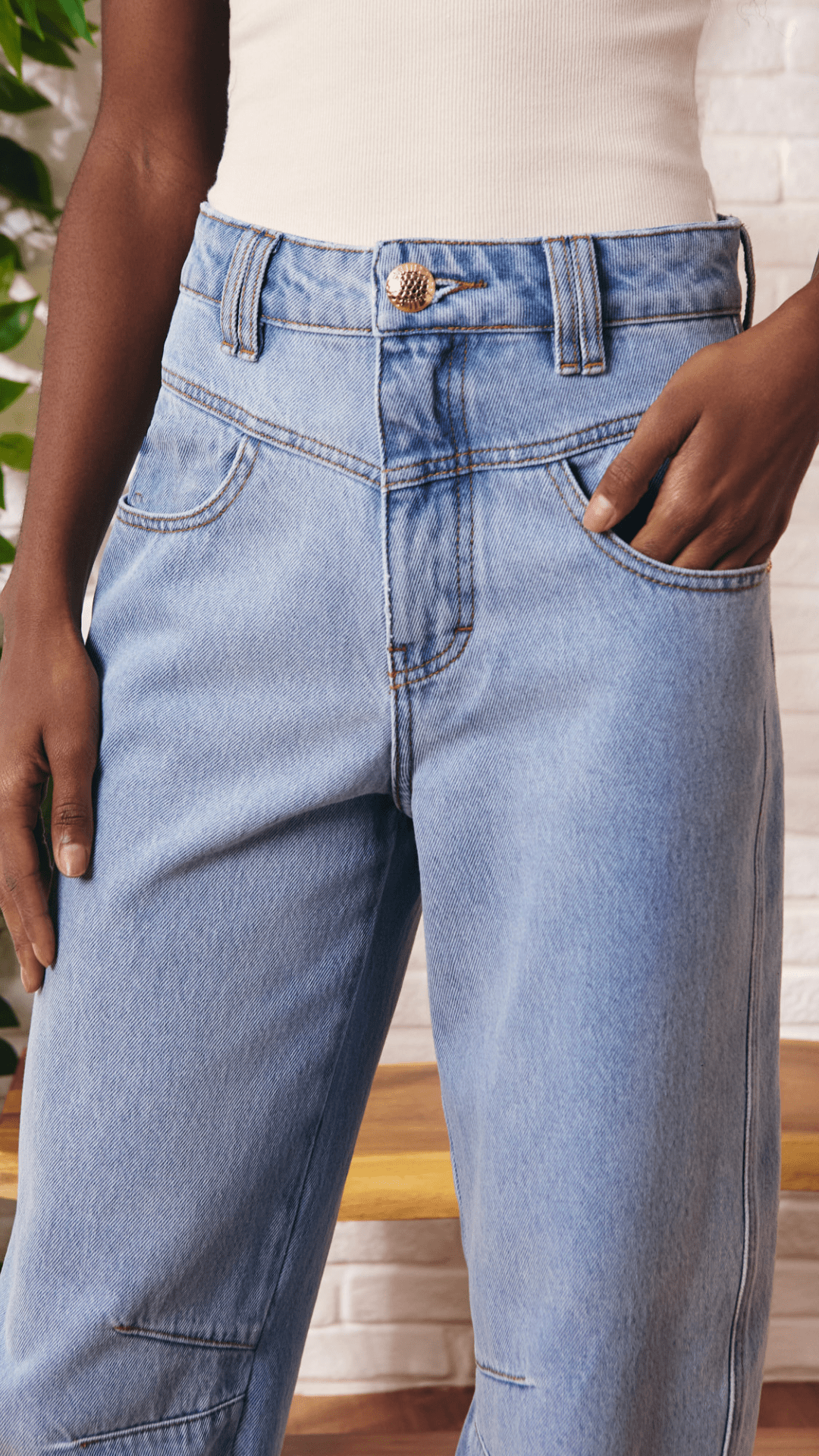 Calça Jeans Baggy Claro