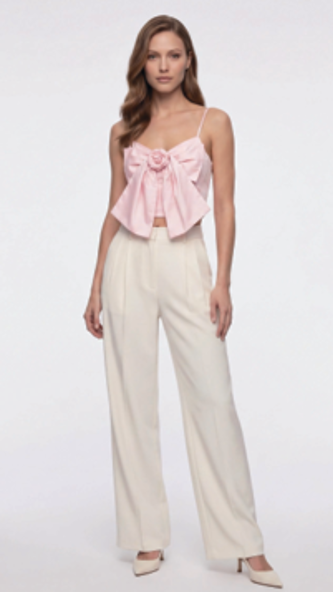 Top Laço Rosa