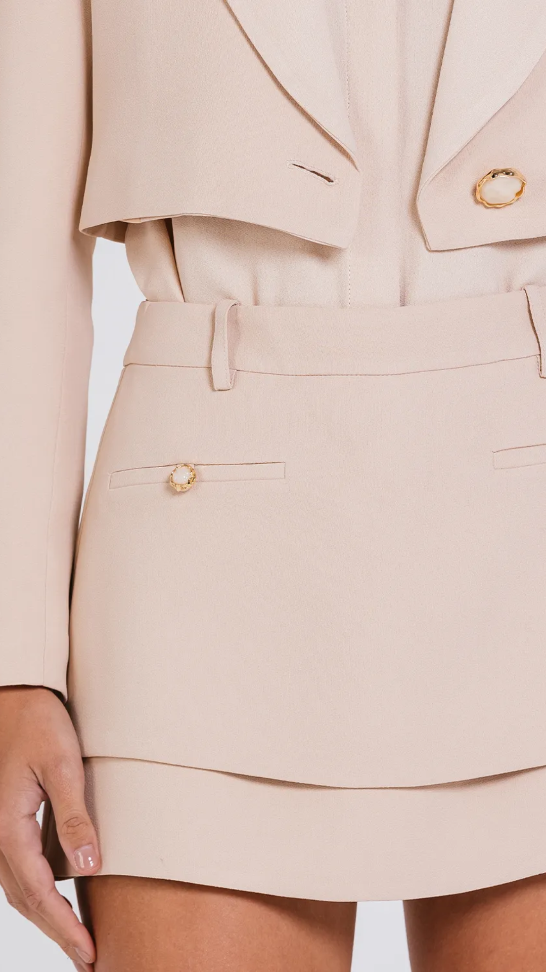 Short Saia Cora Latte