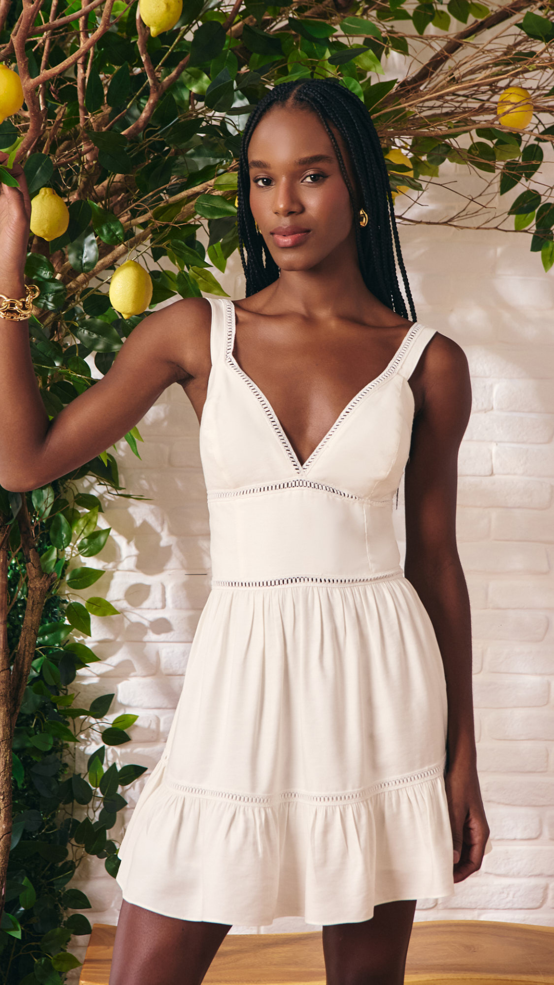 Vestido Alfaiataria Entremeios Off White