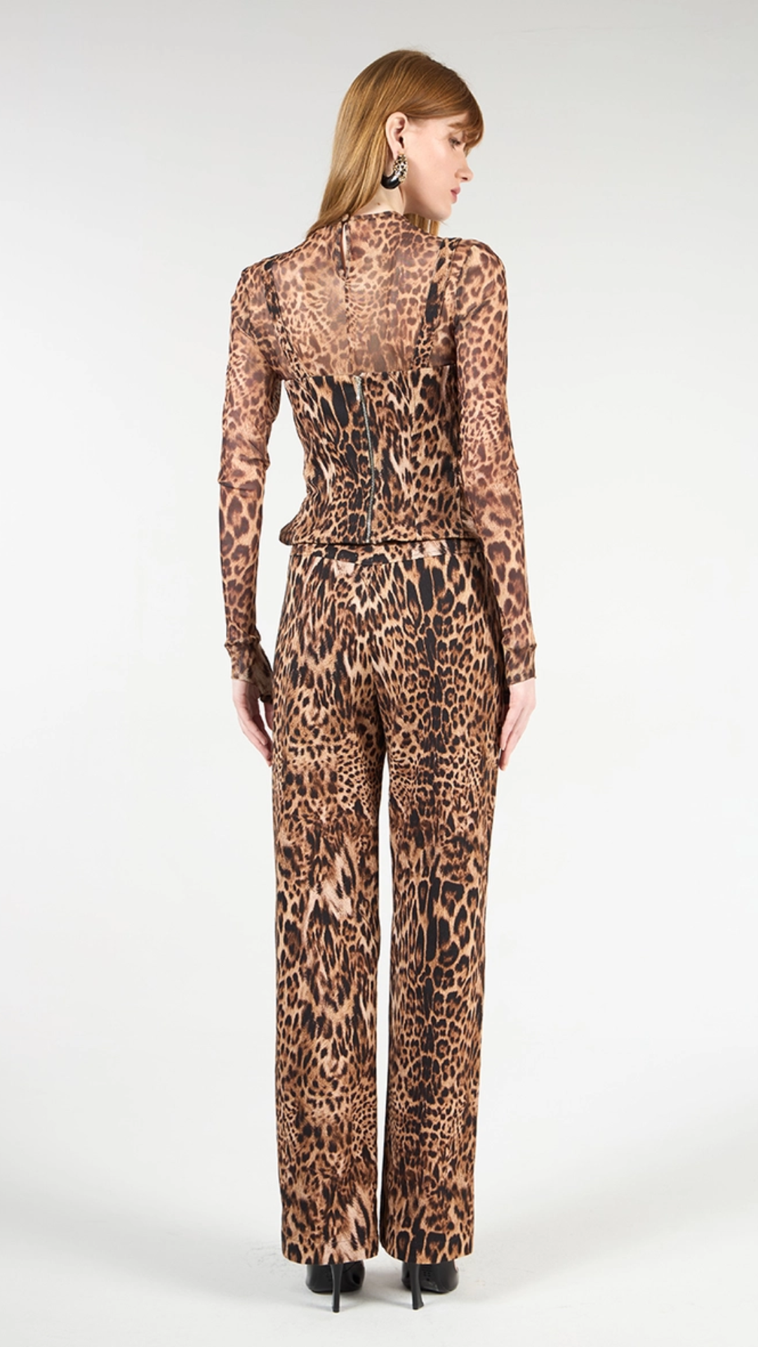 Calça Reta Leopardo