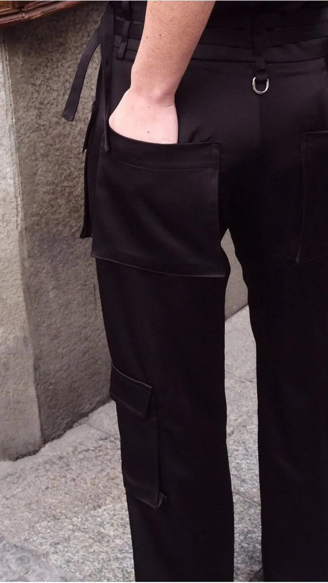 Calça Cargo Reta Preta