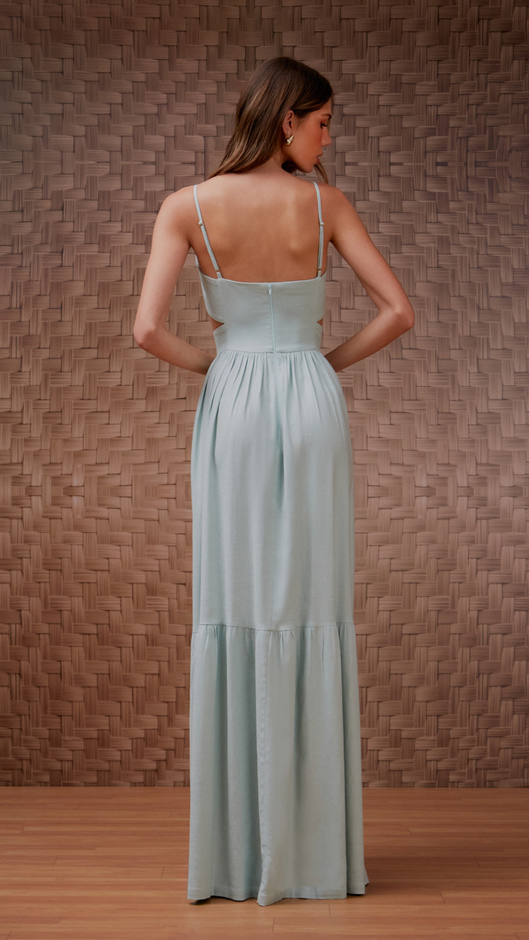 Vestido Linho Frida Cut Out Longo Sugar