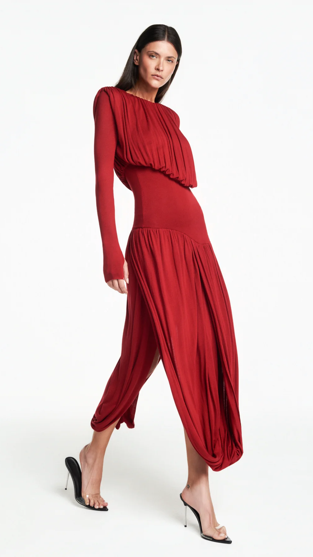 Vestido Longo Manga Longa