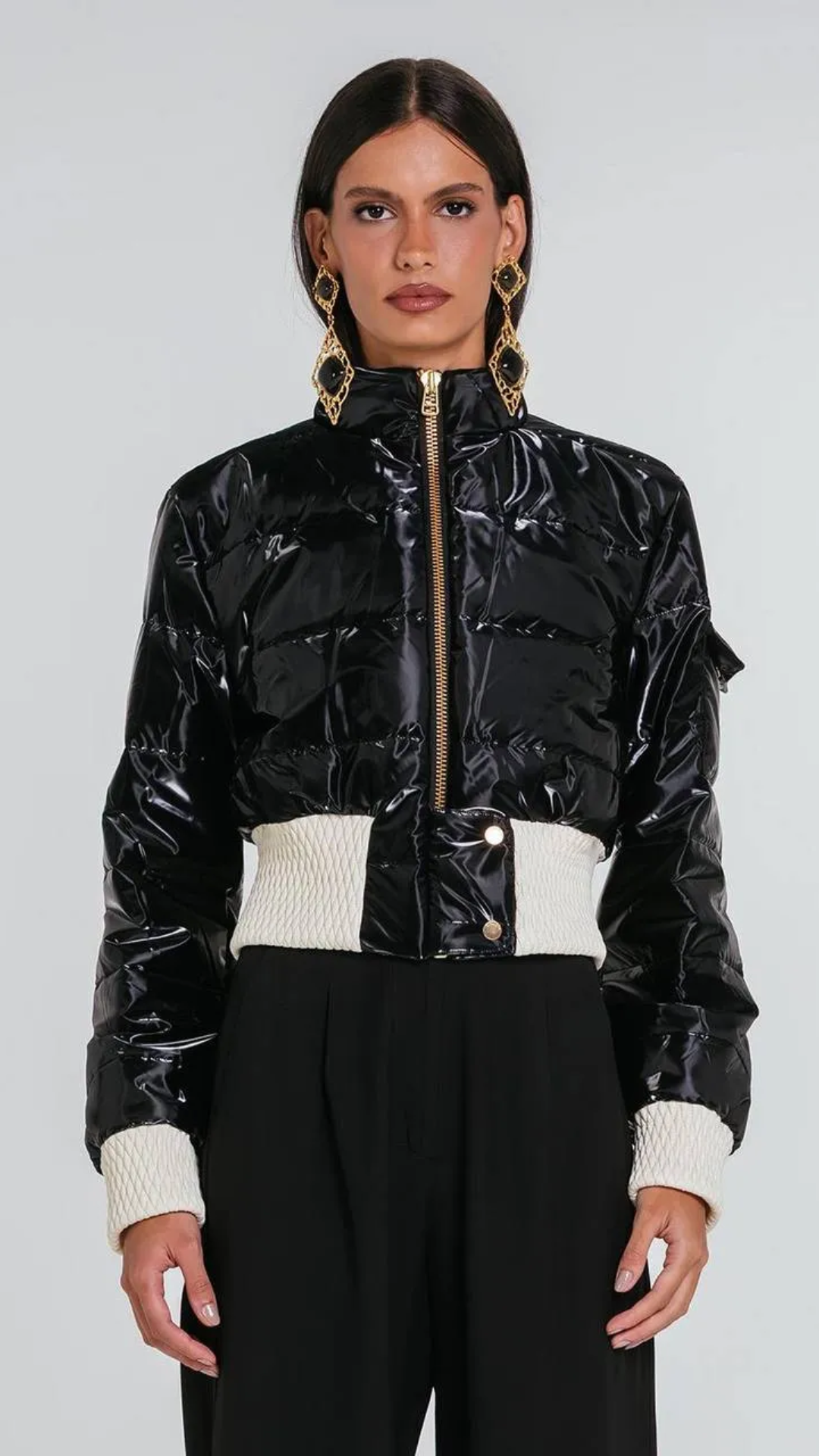 Bomber Aya Preto/Marfim