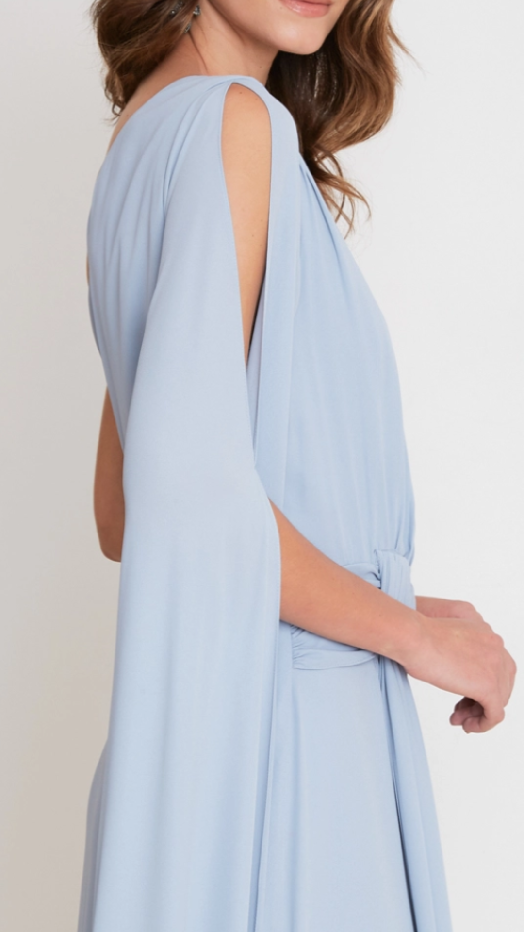 Vestido Longo Sifonia Azul