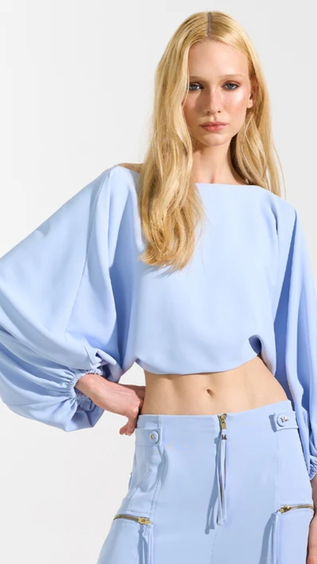 Blusa Costas Torcida Azul Claro
