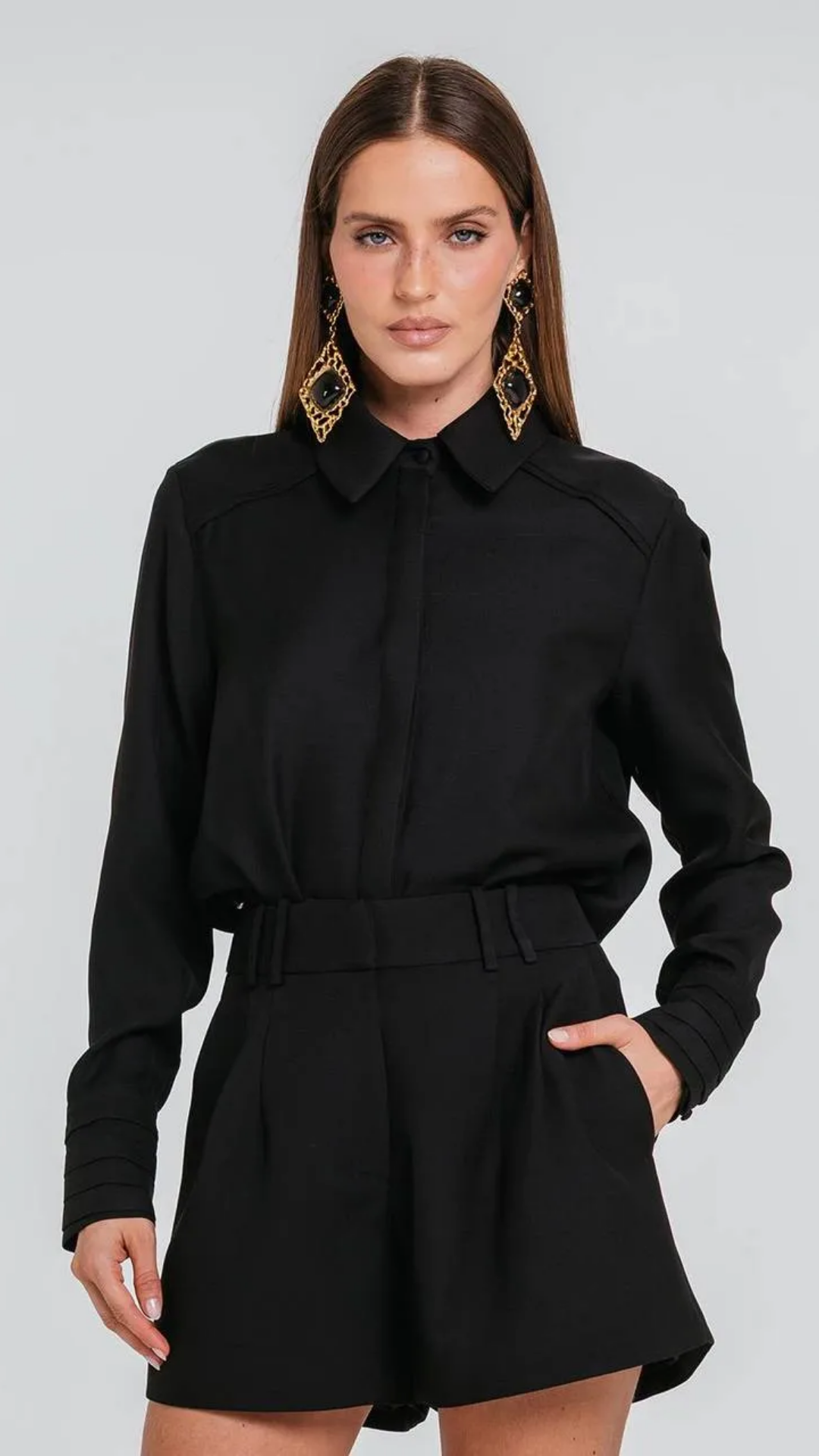 Camisa Delfina Preto