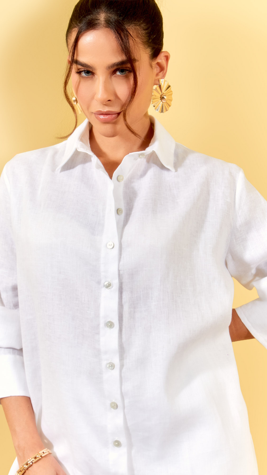 Camisa Linho Shape Boy Off White