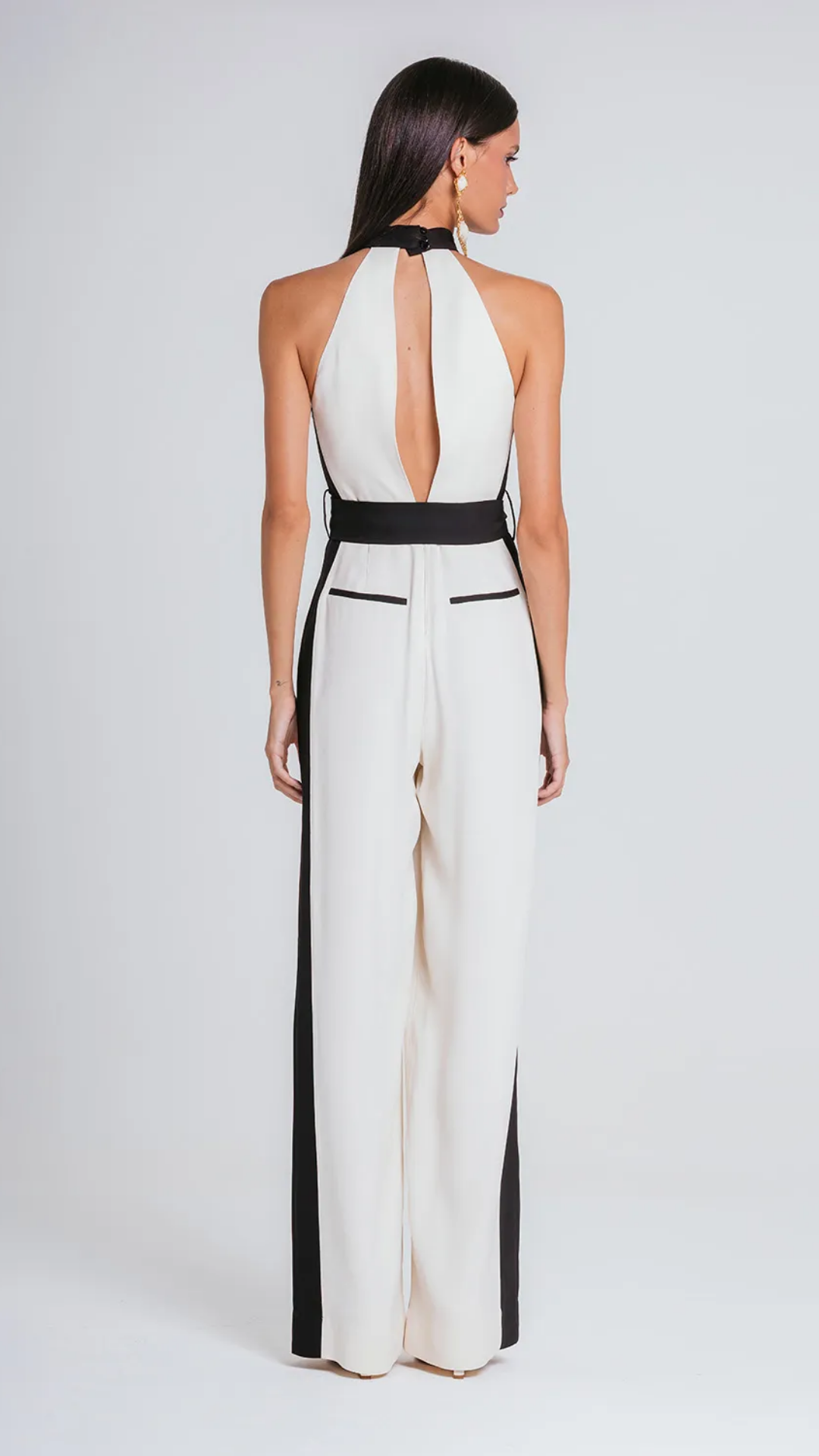 Macacão Miranda Marfim/Preto