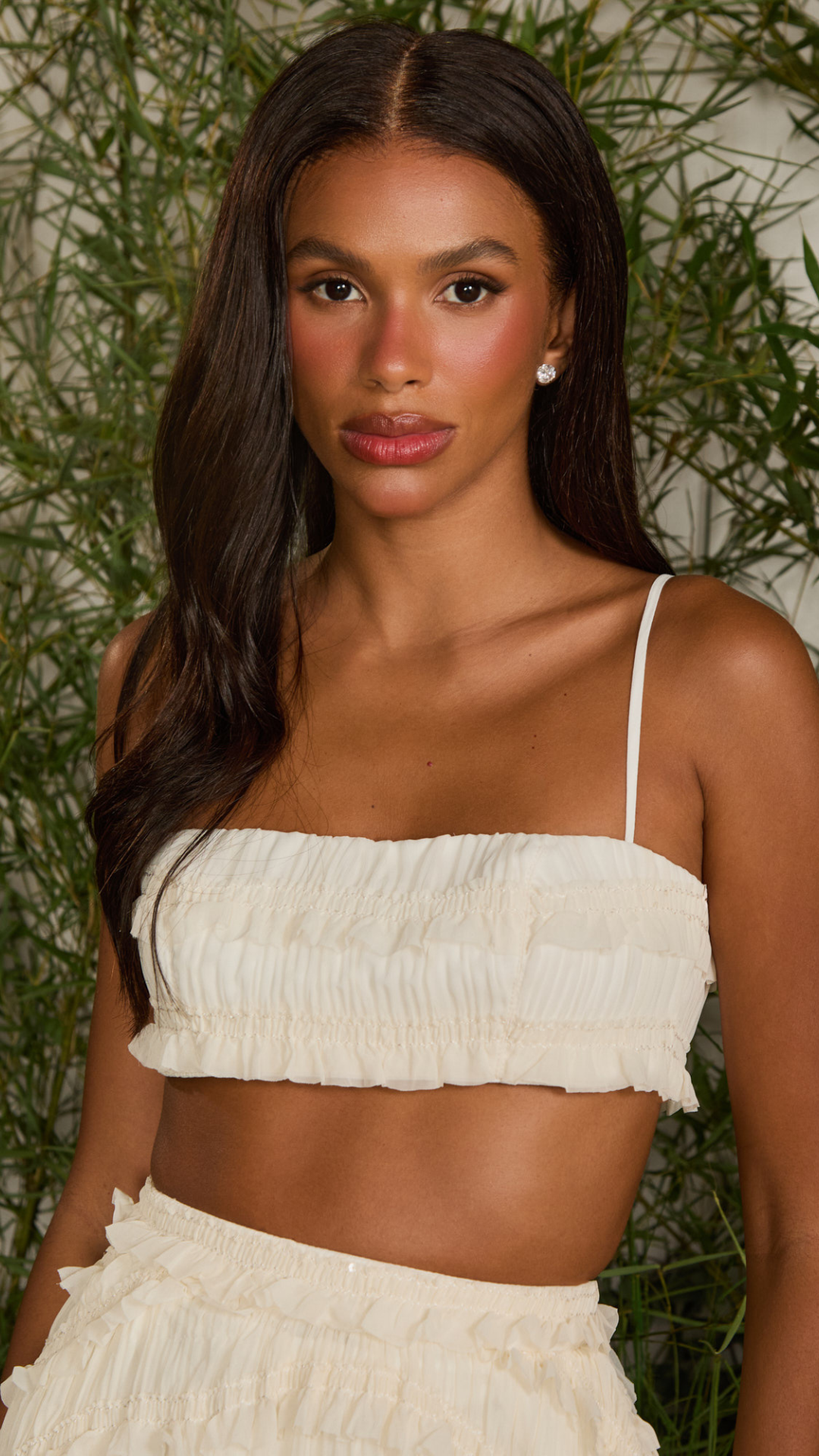 Conjunto Claire Babados Creme