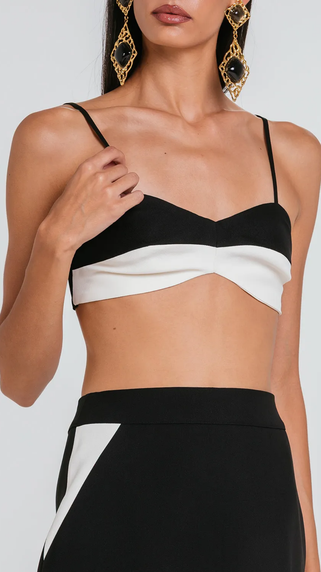 Top Maribel Preto/Marfim
