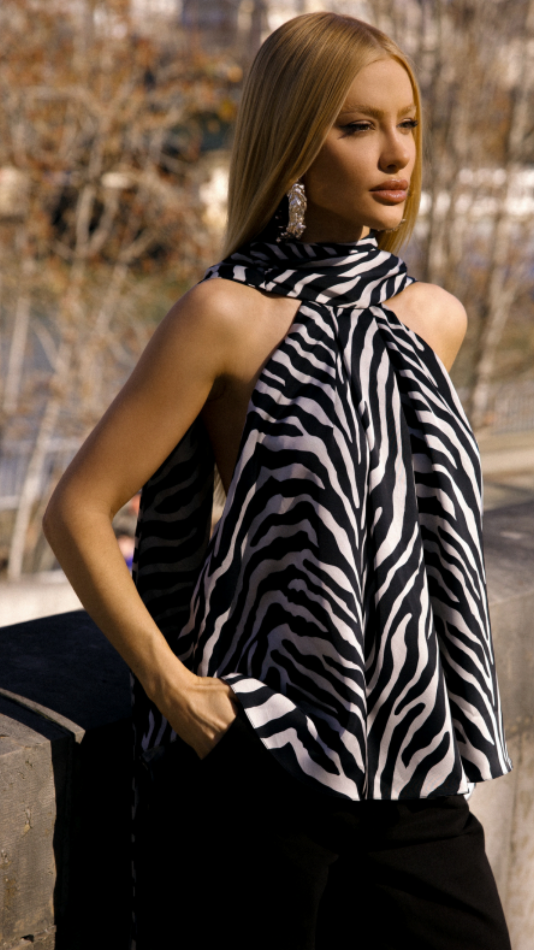 Blusa Frente Única Zebra