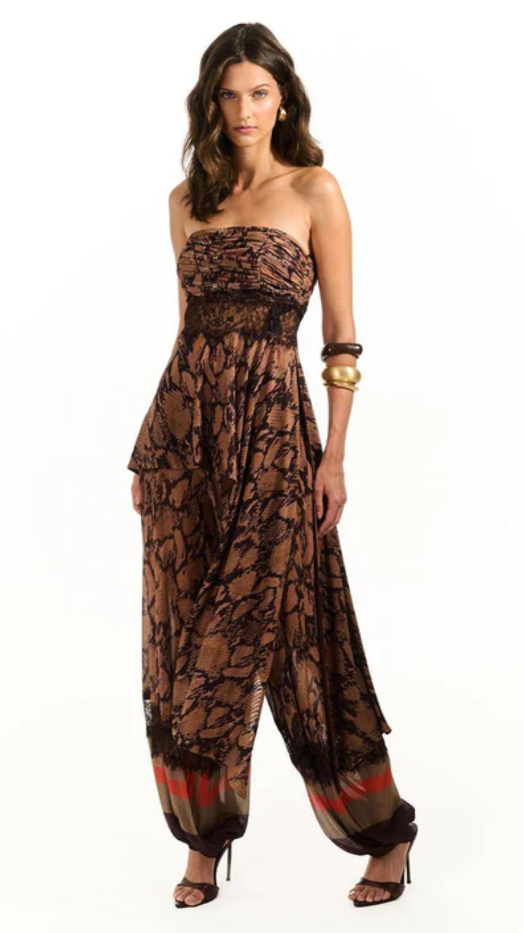 Blusa Assimétrica Estampada Choco Snake