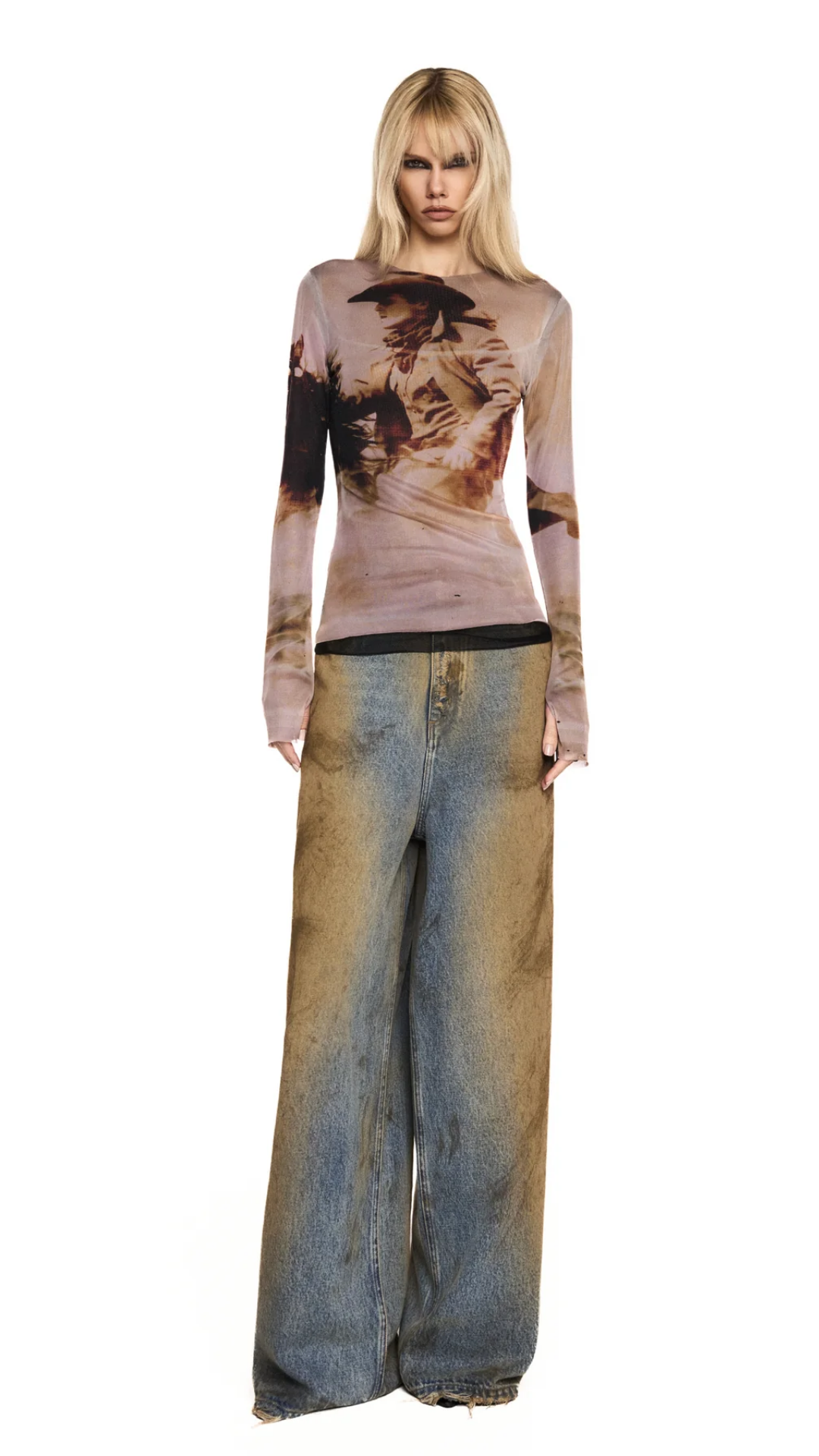 Blusa Manga Longa Tule Wild West