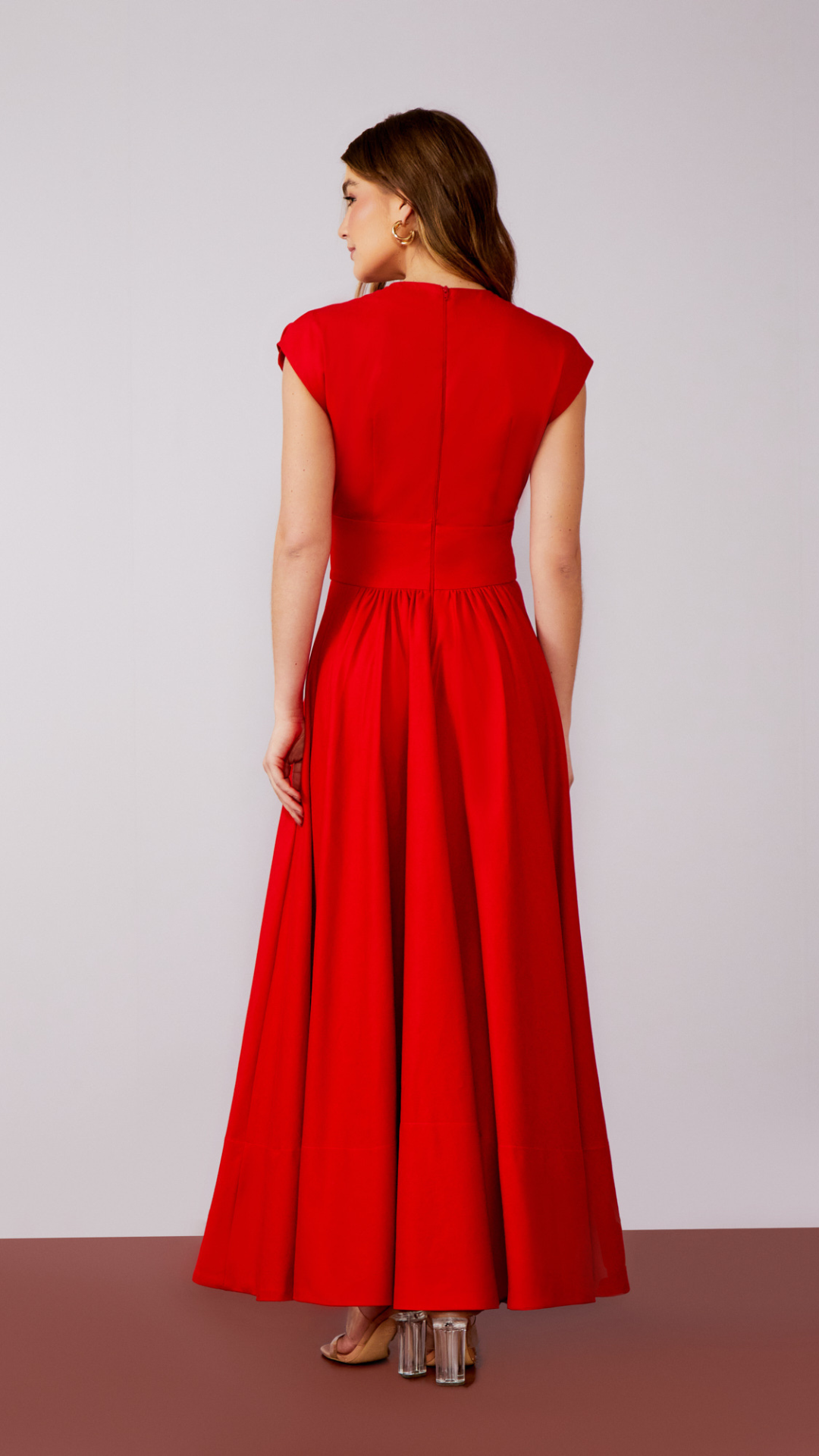 Vestido Godê Gorgurão Bridões Scarlat