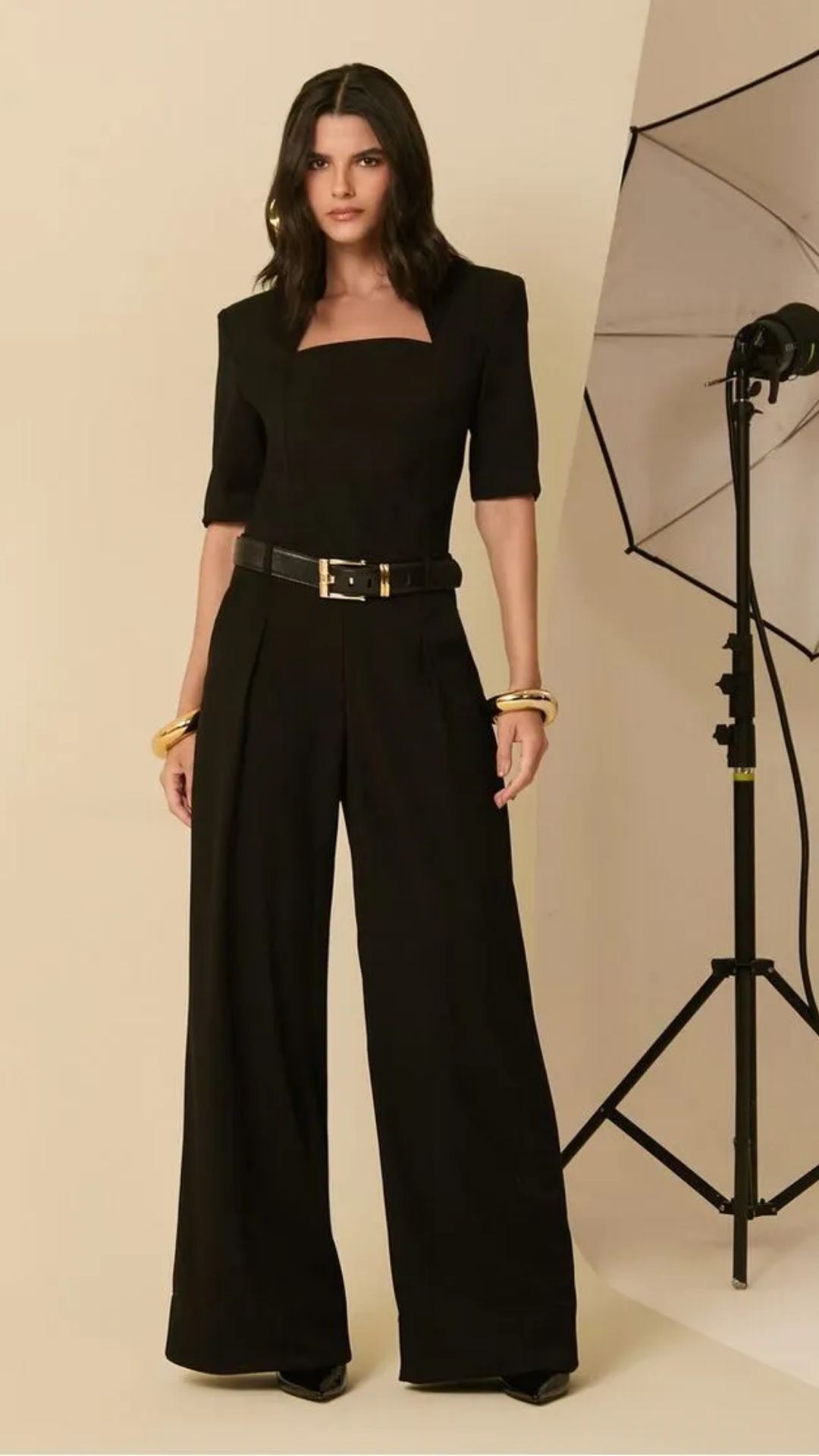 Macacão Preto Alfaiataria