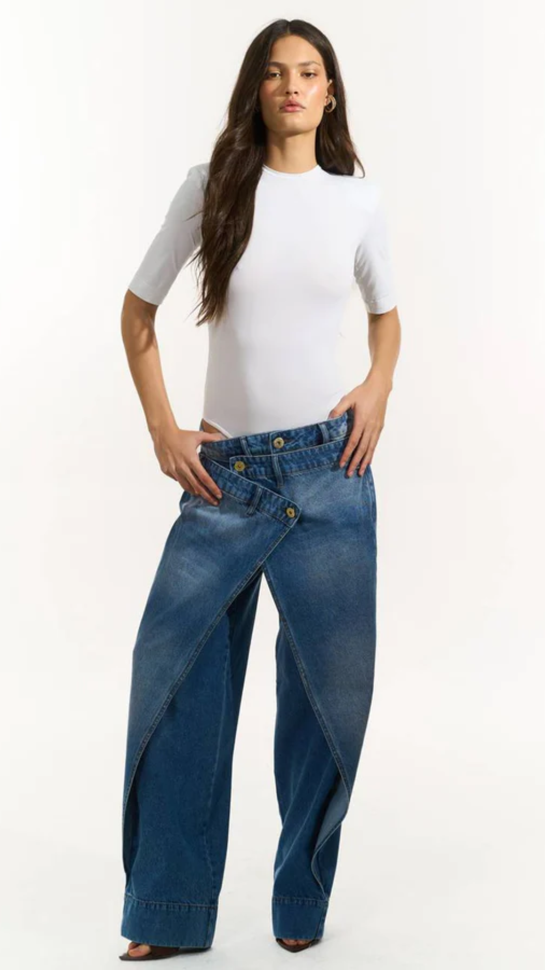 Calça Jeans Cós Transpassado