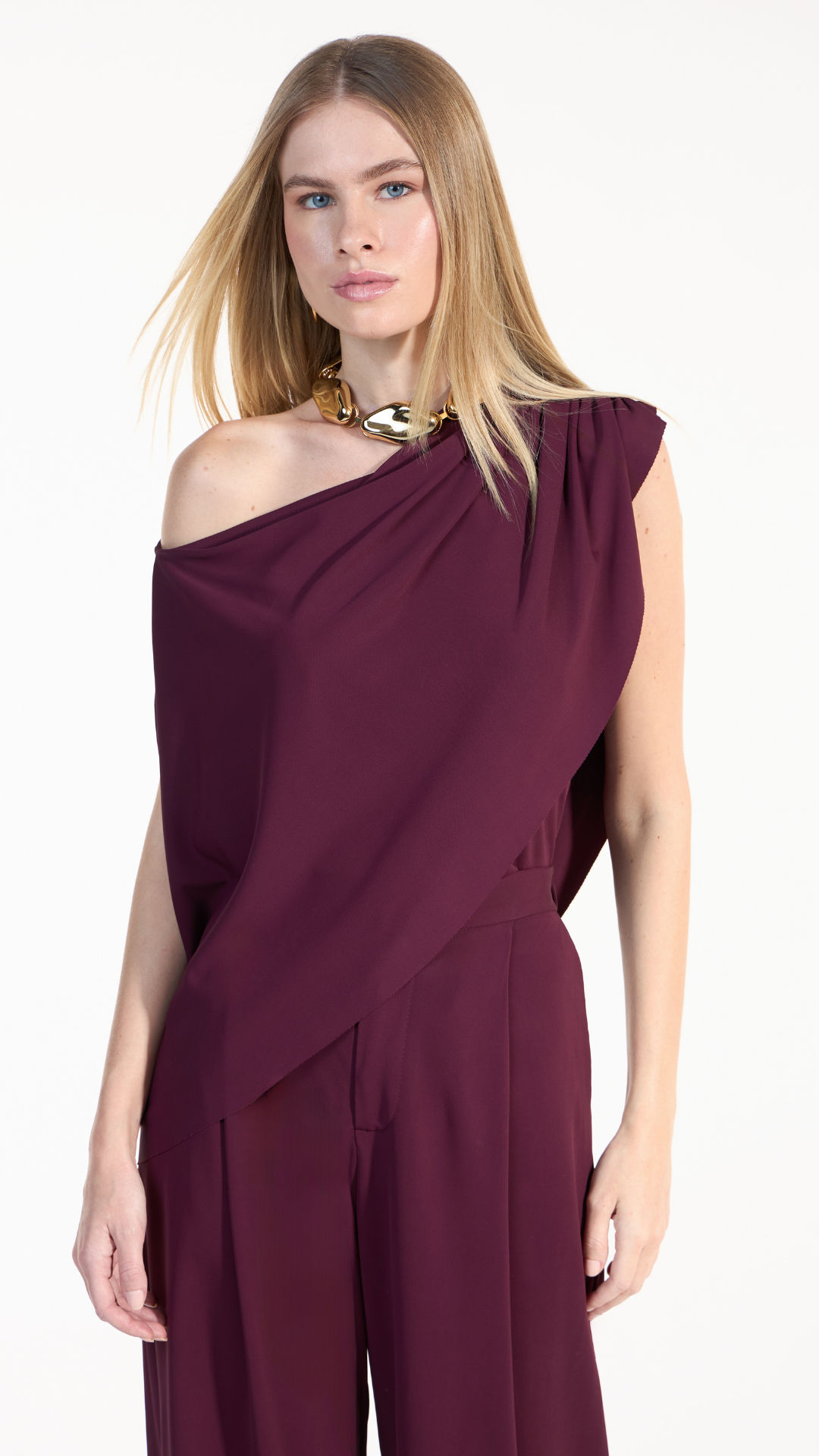 Conjunto Blusa e Calça Moulage Bordô Date