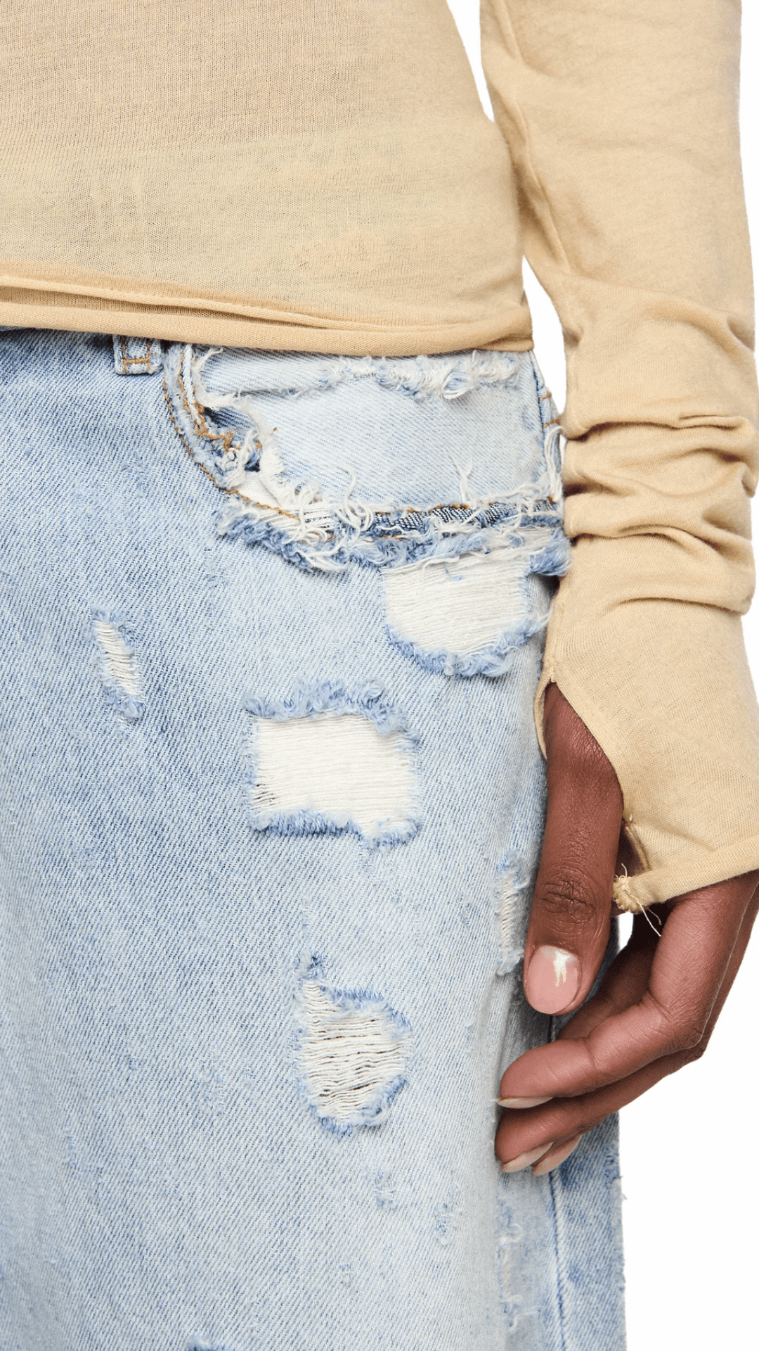 Calça Jeans Flare Destroyed