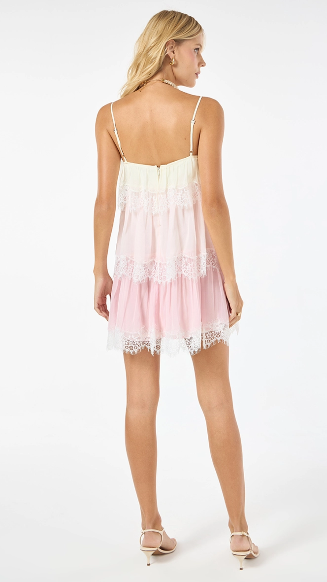 Vestido Curto Chiffon Detalhe Renda Amarelo Butter