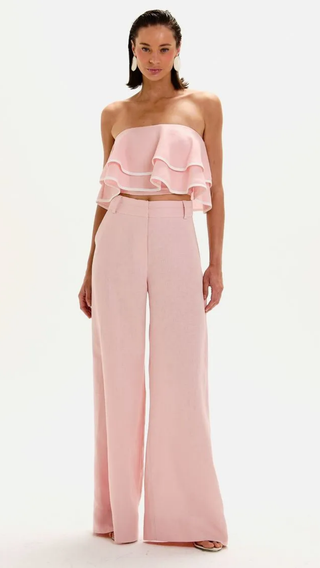 Calça Bia Rosa Plisse