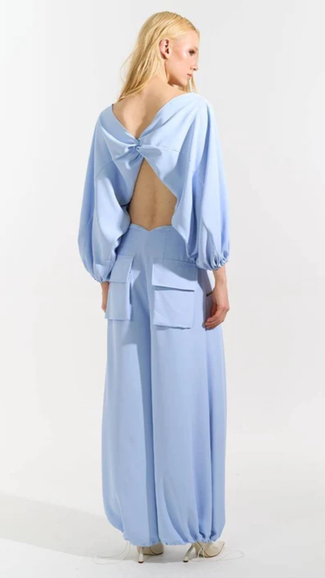 Calça Cós Estruturado Azul Claro