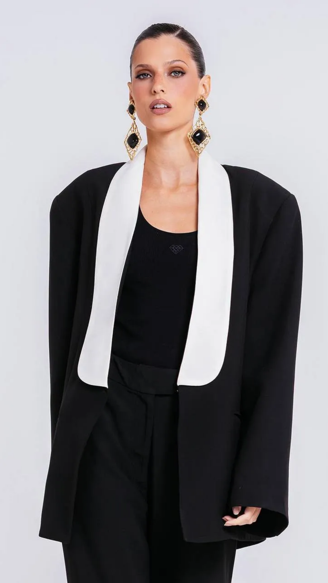 Blazer Lizie Preto/Marfim