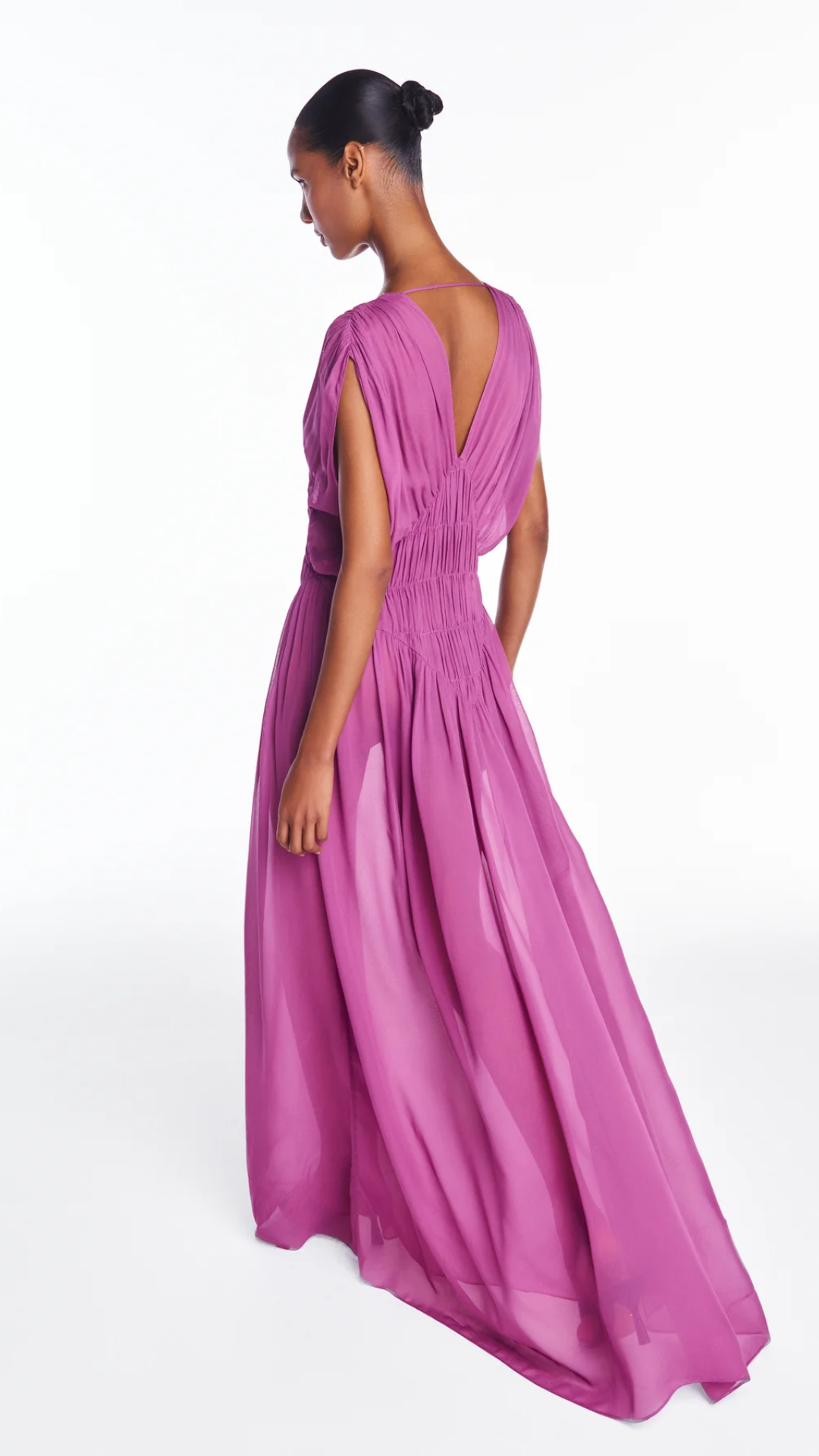 Vestido Longo sem Manga Lavanda