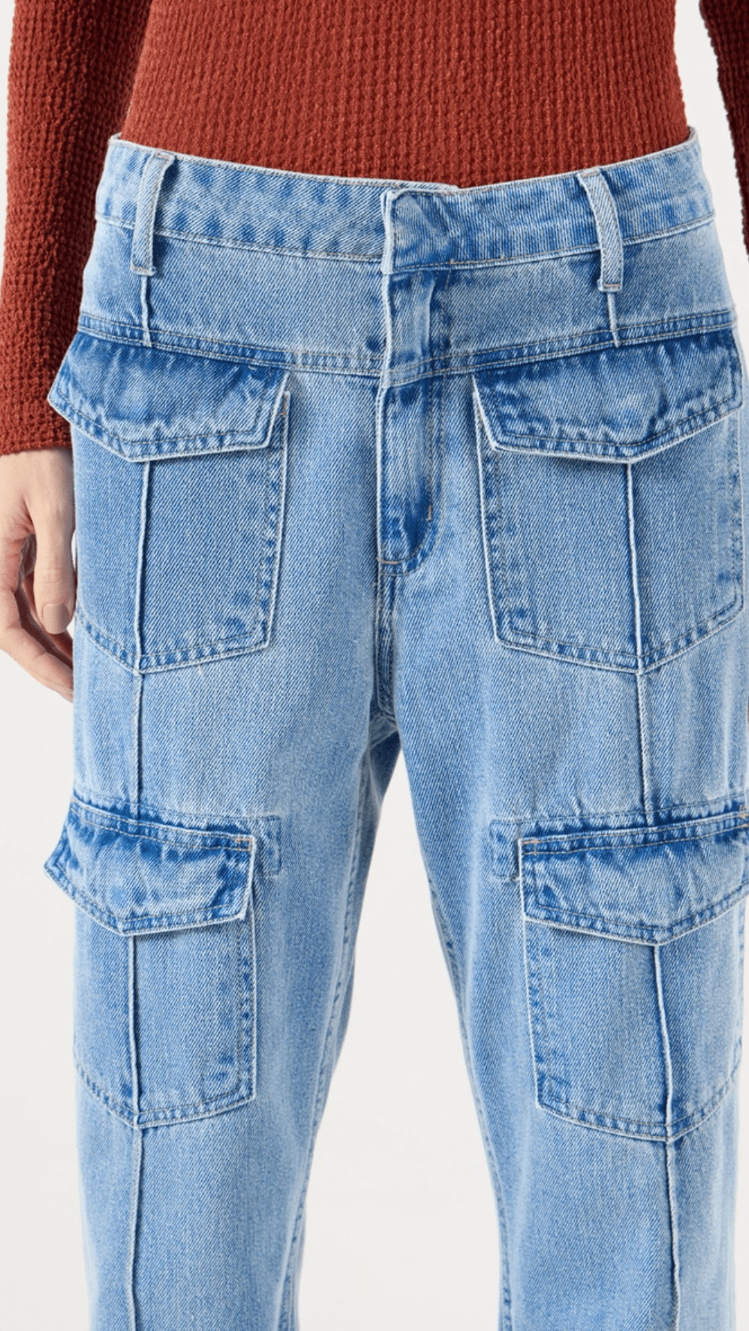 Calça Jeans Bolsos Azul Bluer