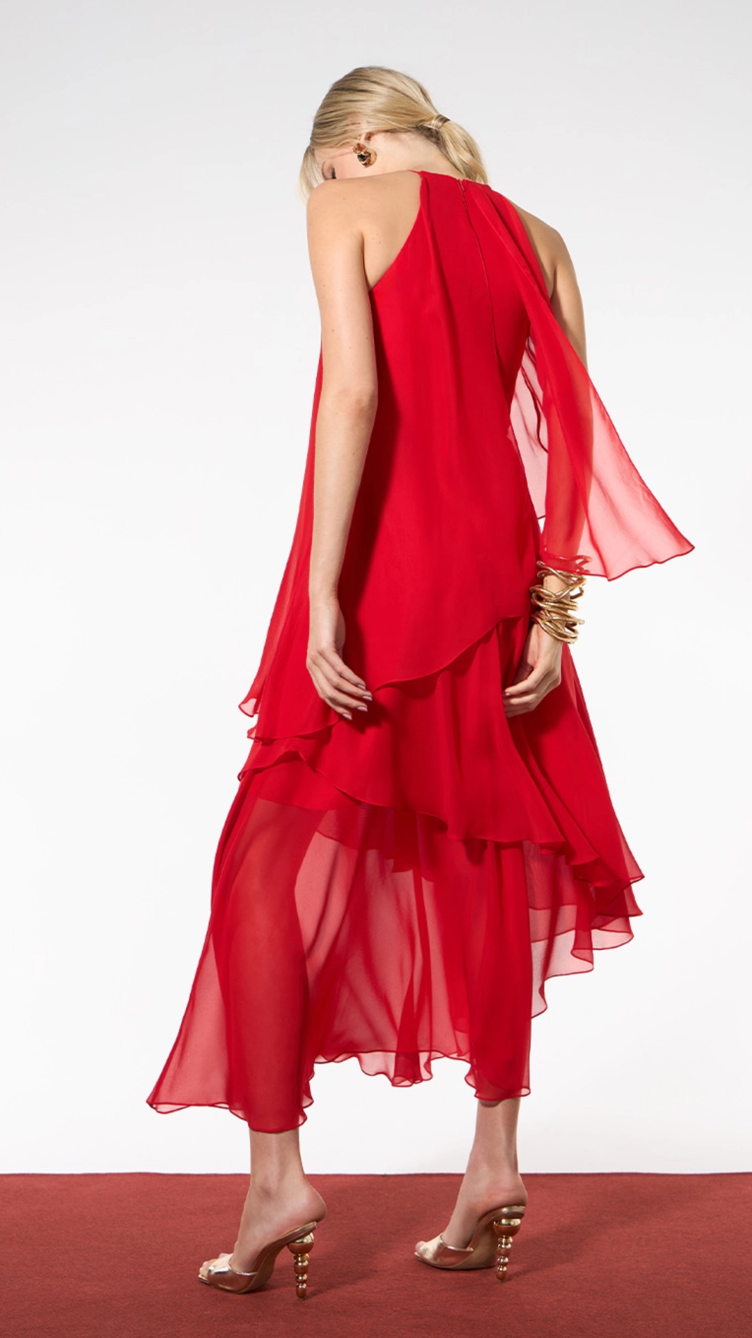 Vestido Midi Camadas Assimétricas Sparkl