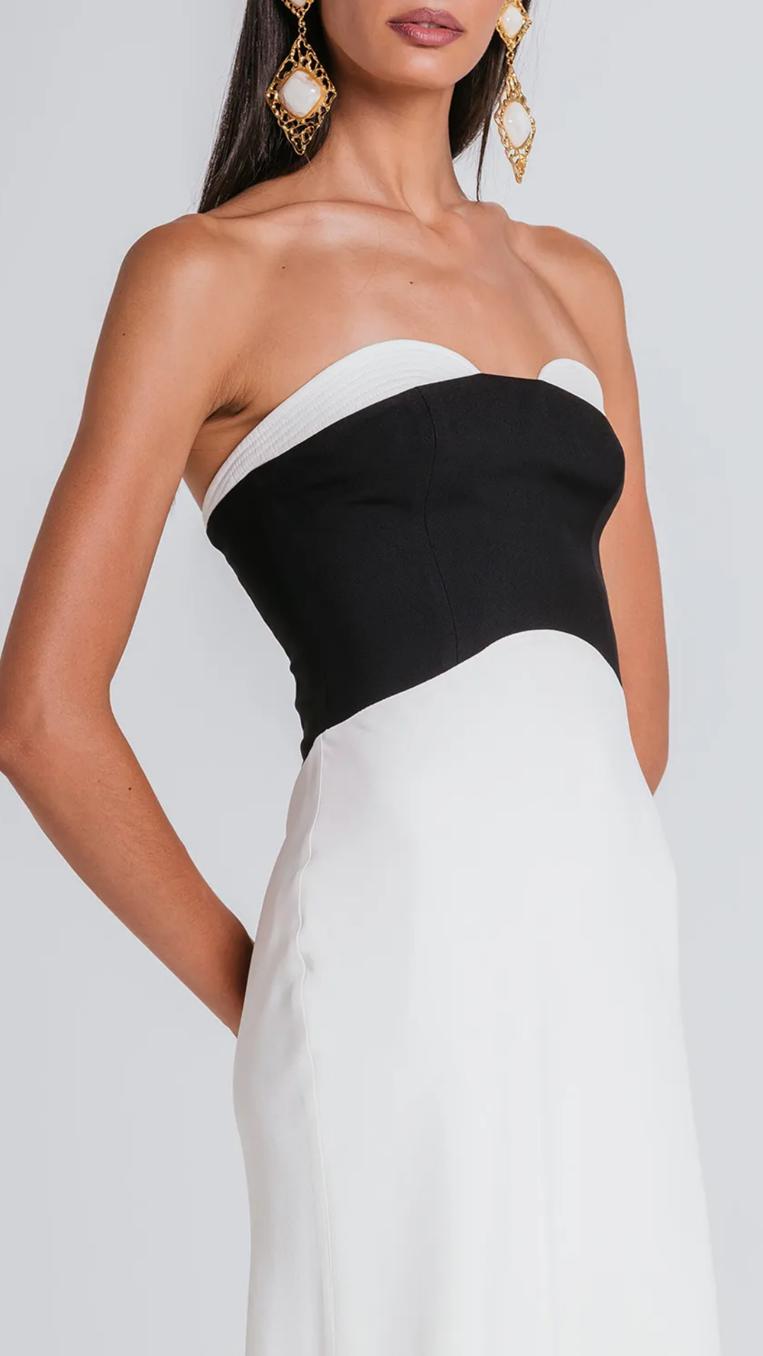 Vestido Melissa Marfim/Preto