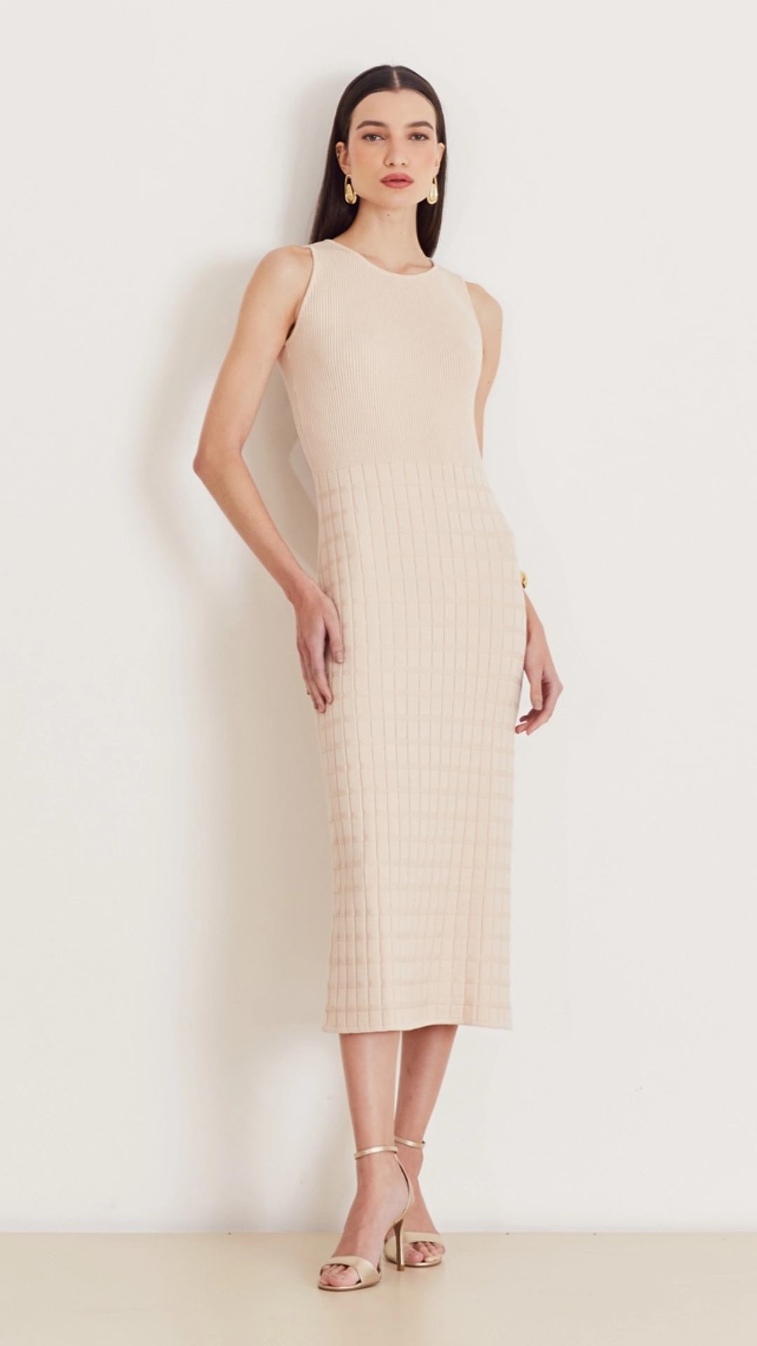 Vestido Helena Bege