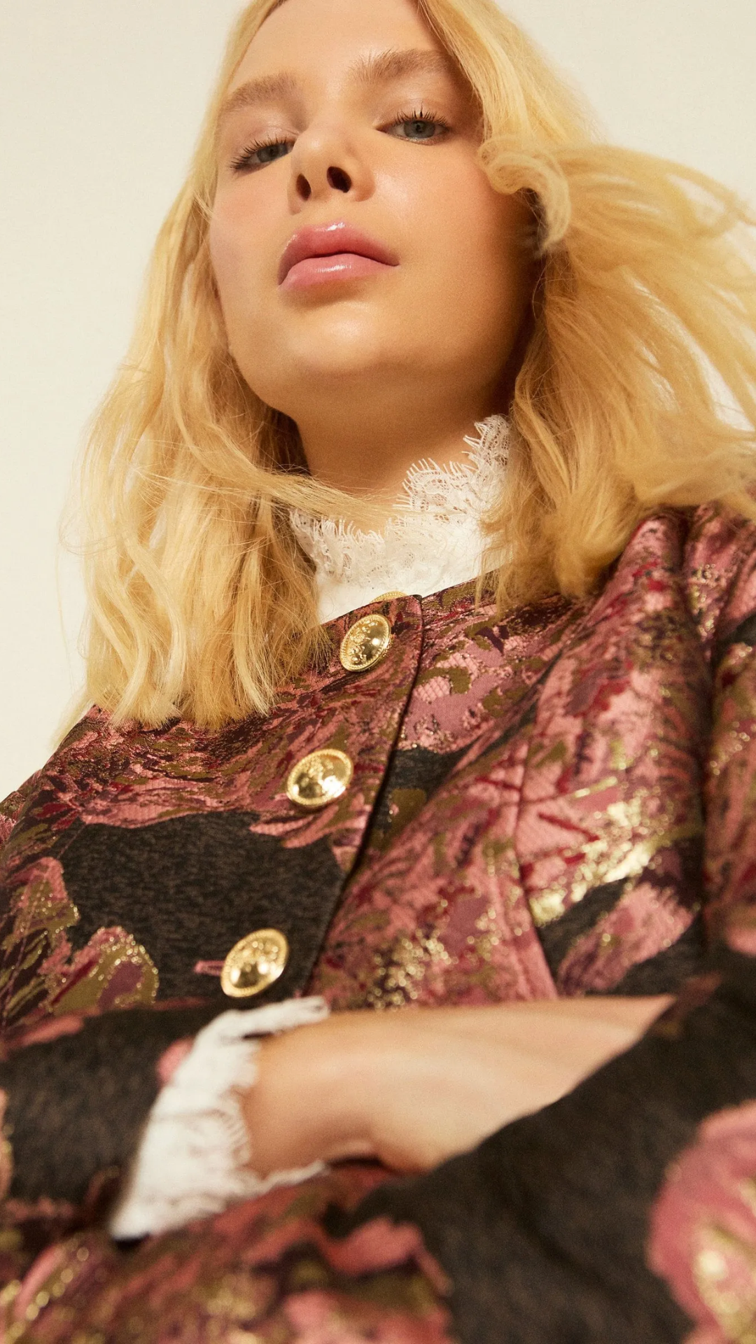 Casaco Ivy Jacquard Floral