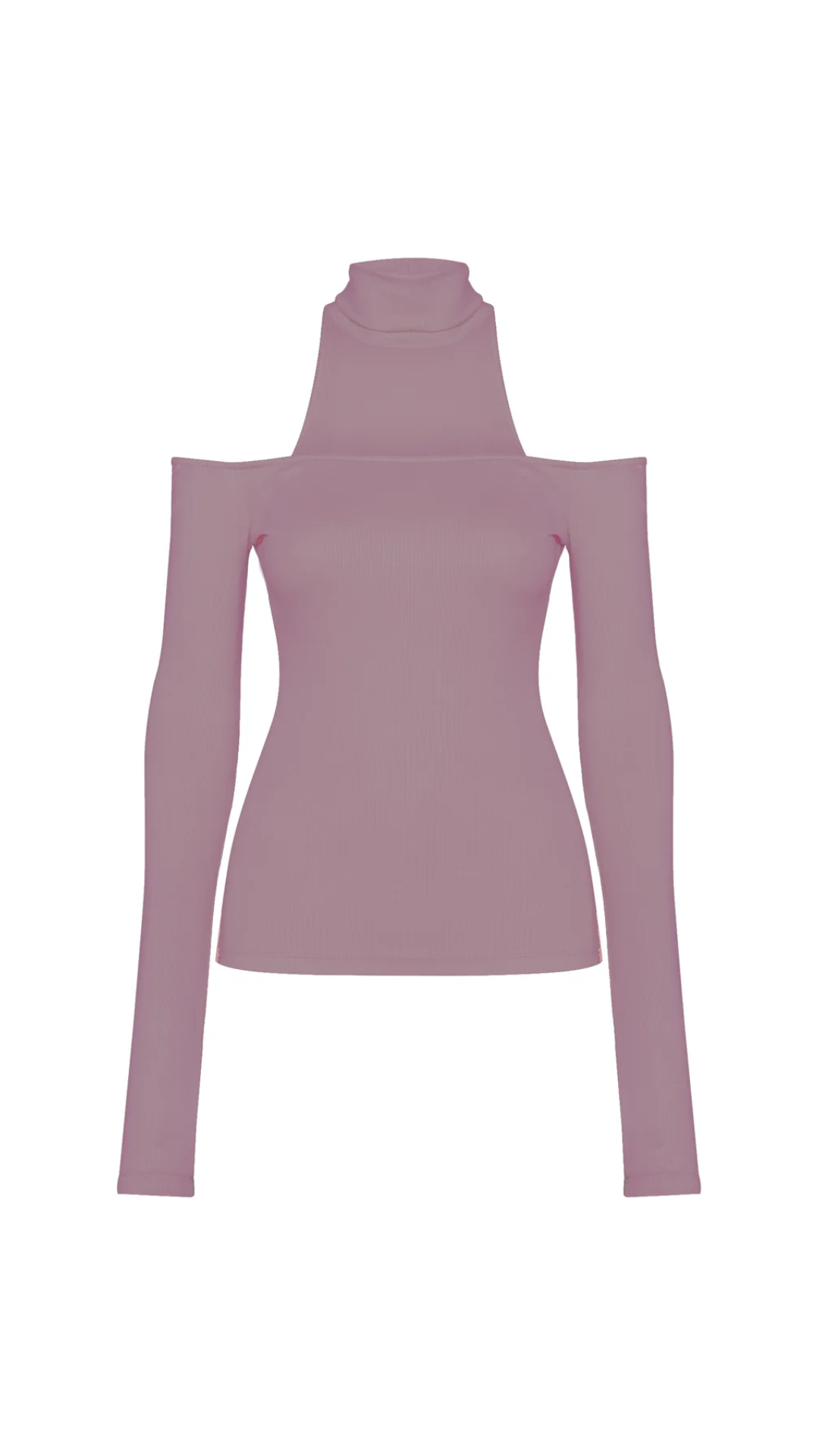 Blusa Decote Gola Falsa Malha Lavanda
