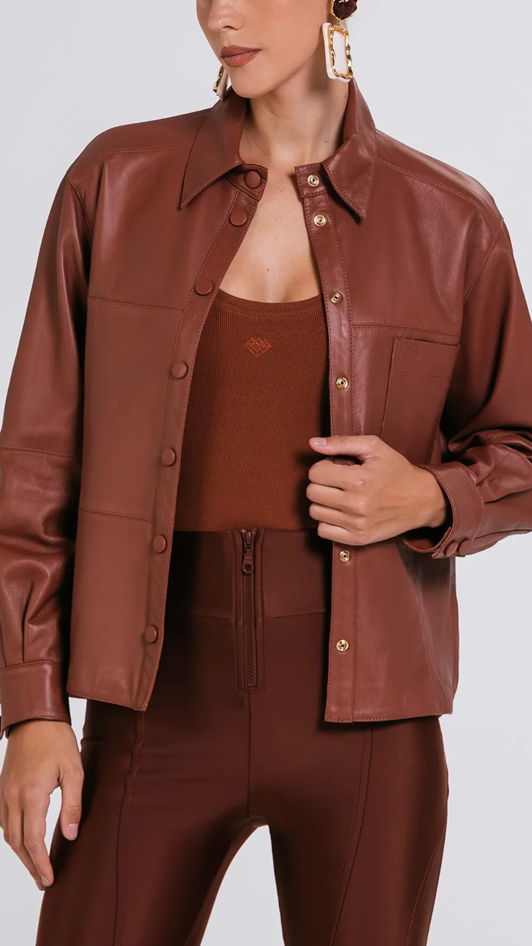 Camisa Geisa Chocolate