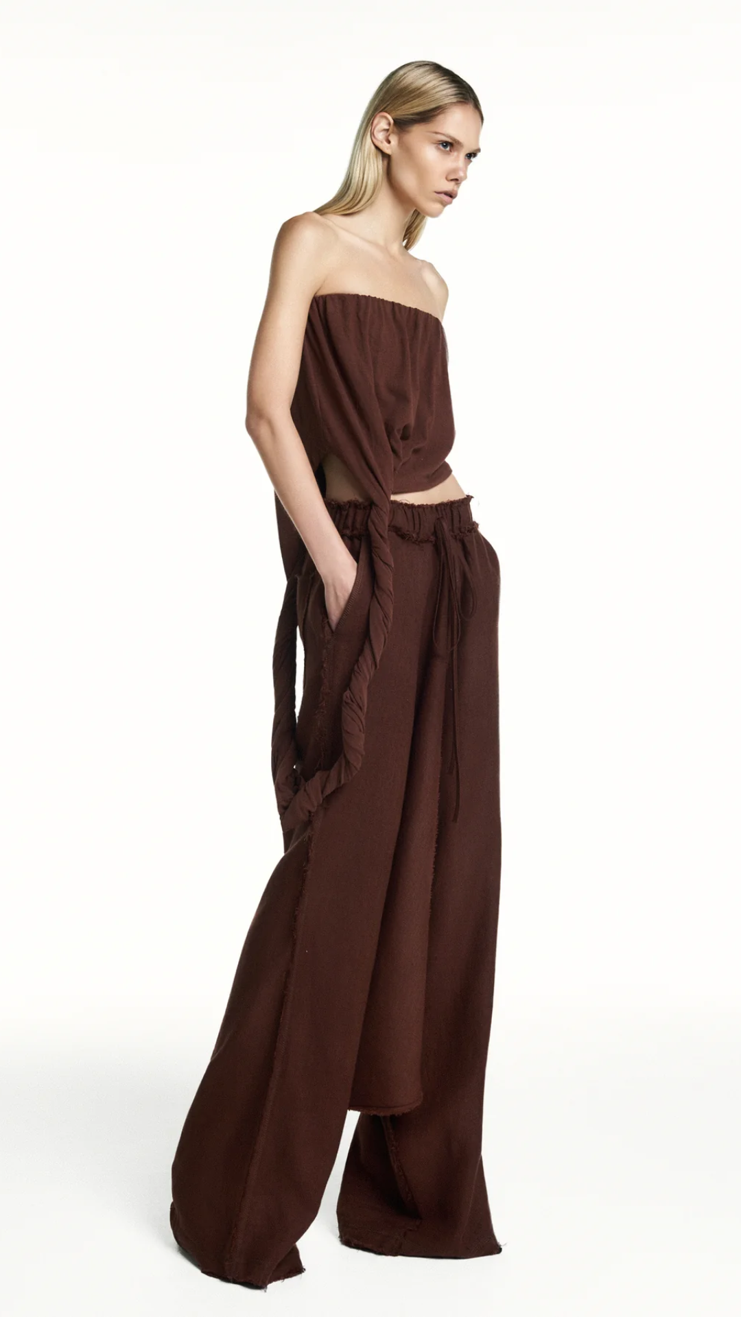 Blusa Tomara que Caia Barra Torcida Marrom