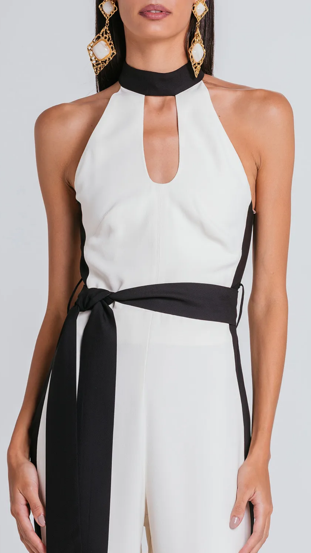 Macacão Miranda Marfim/Preto