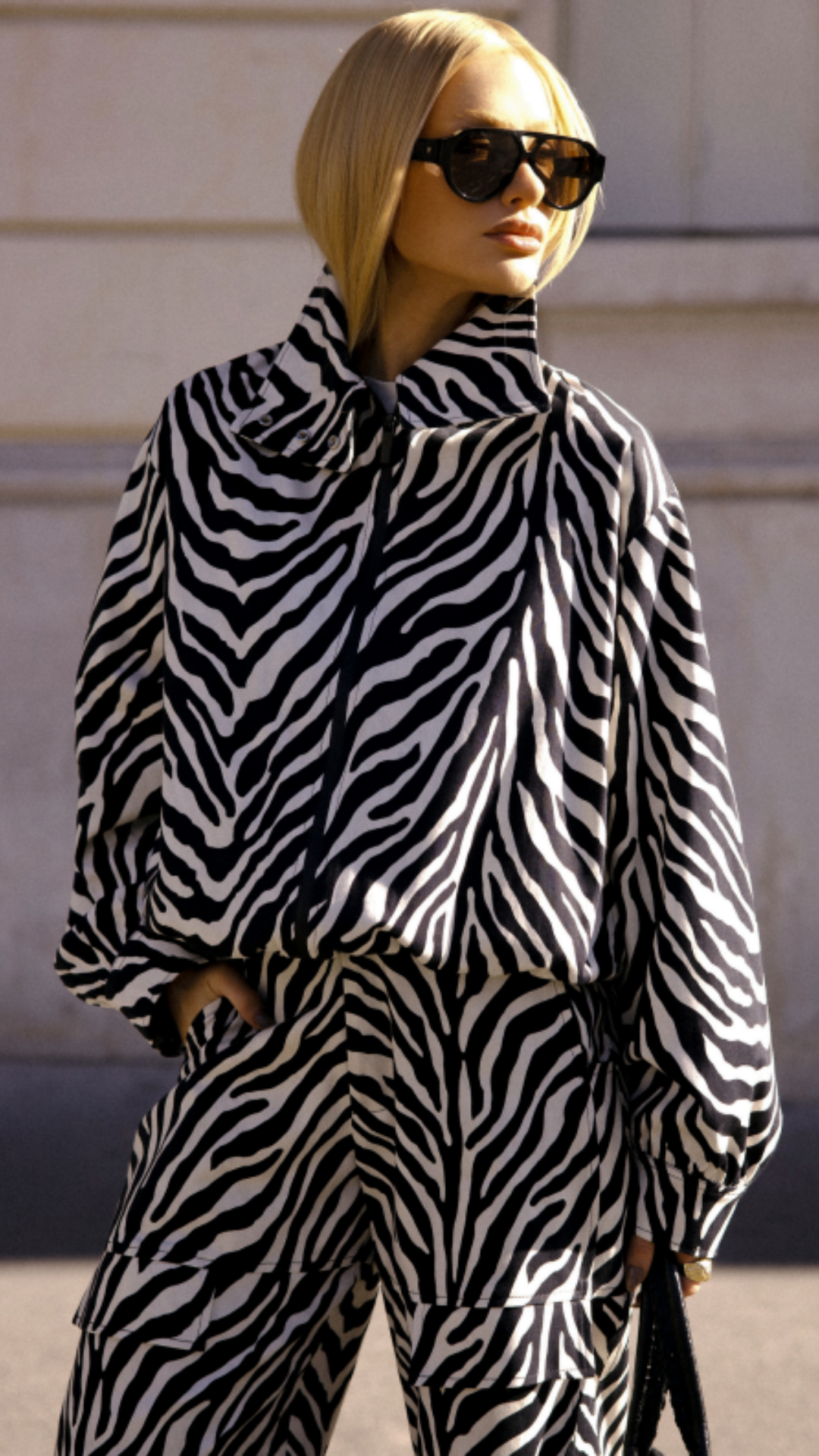 Jaqueta Zebra Maxi Bomber