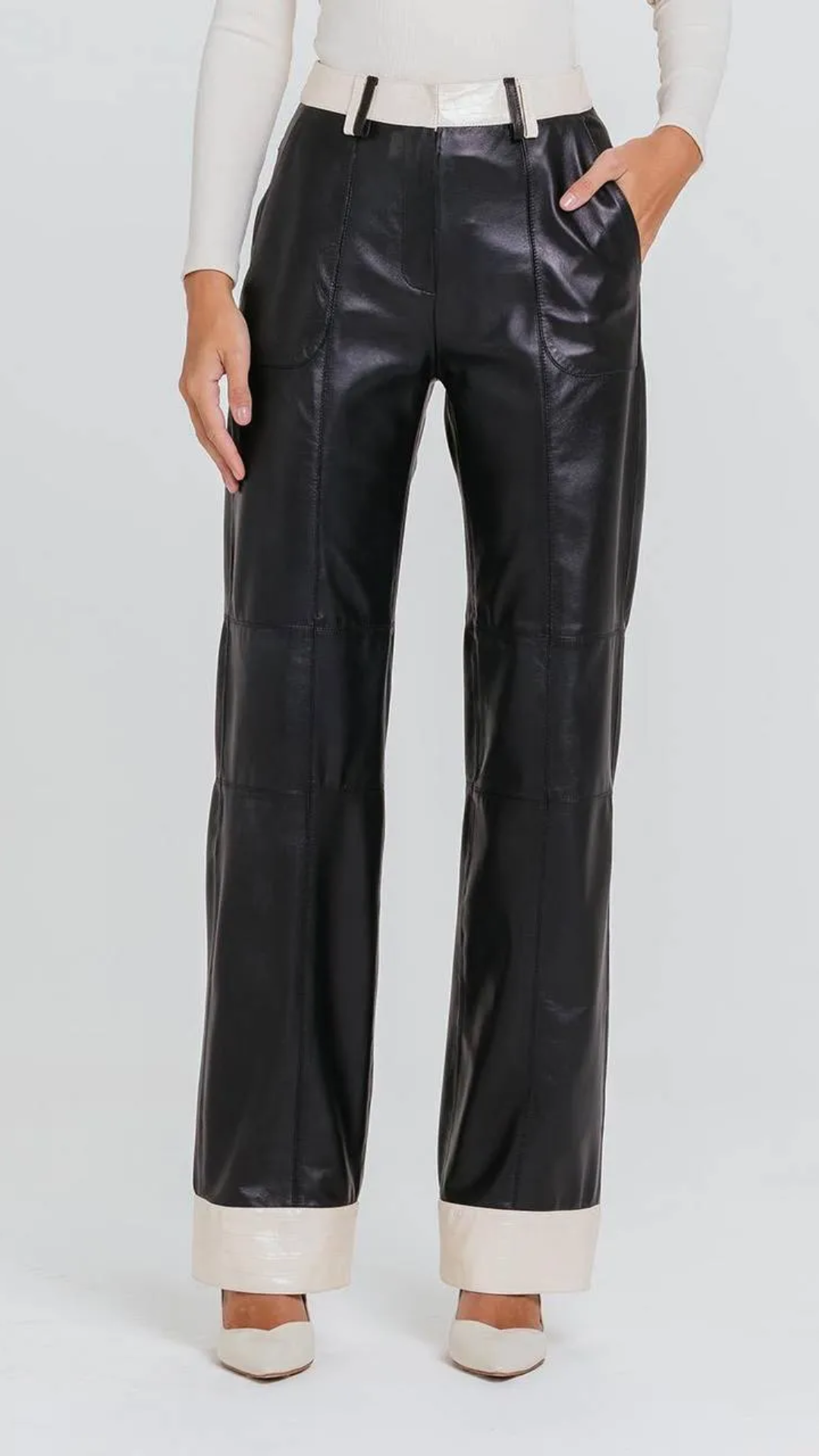 Calça Demi Preto/Marfim