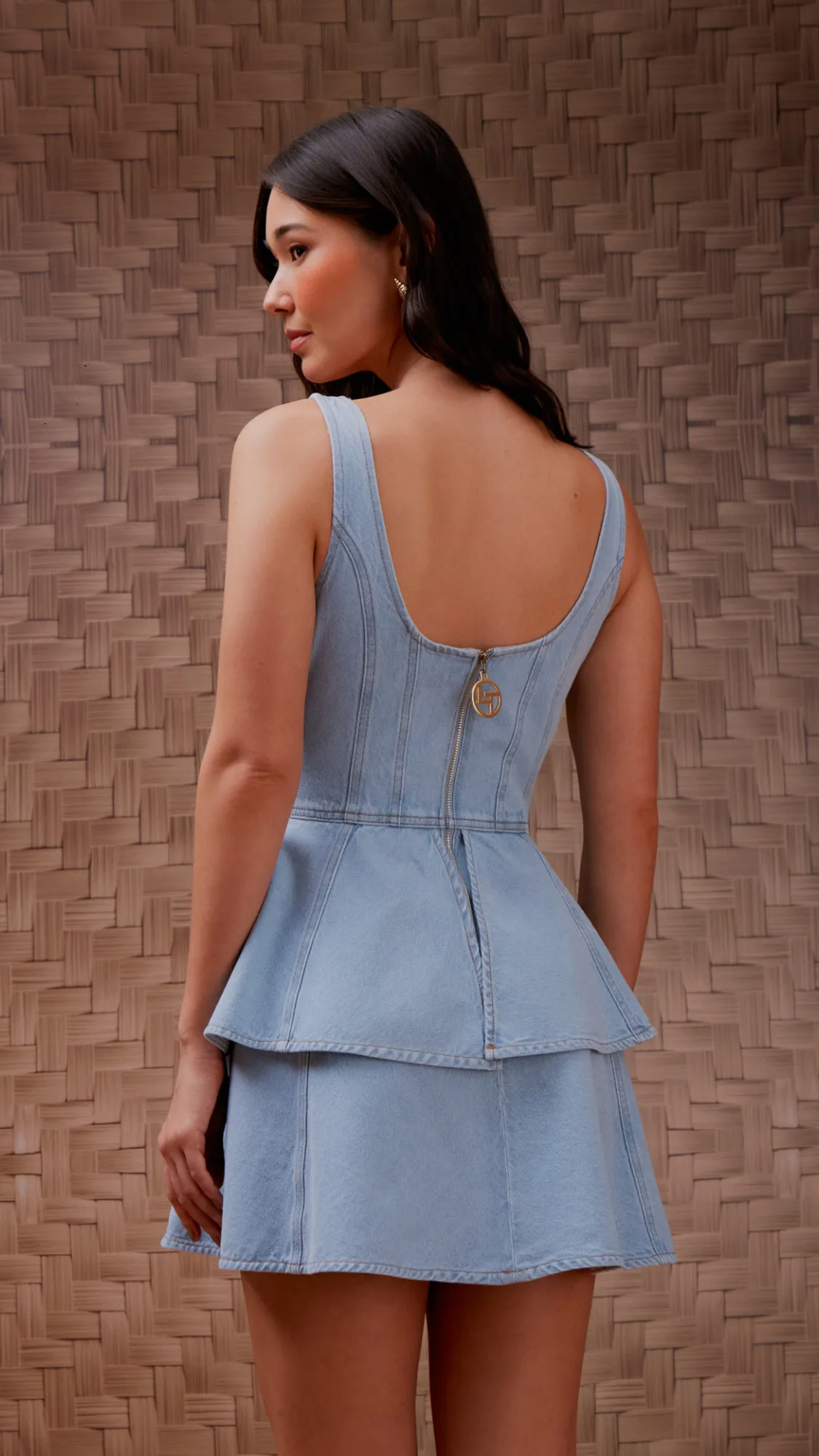 Vestido Jeans Babados Super Stone